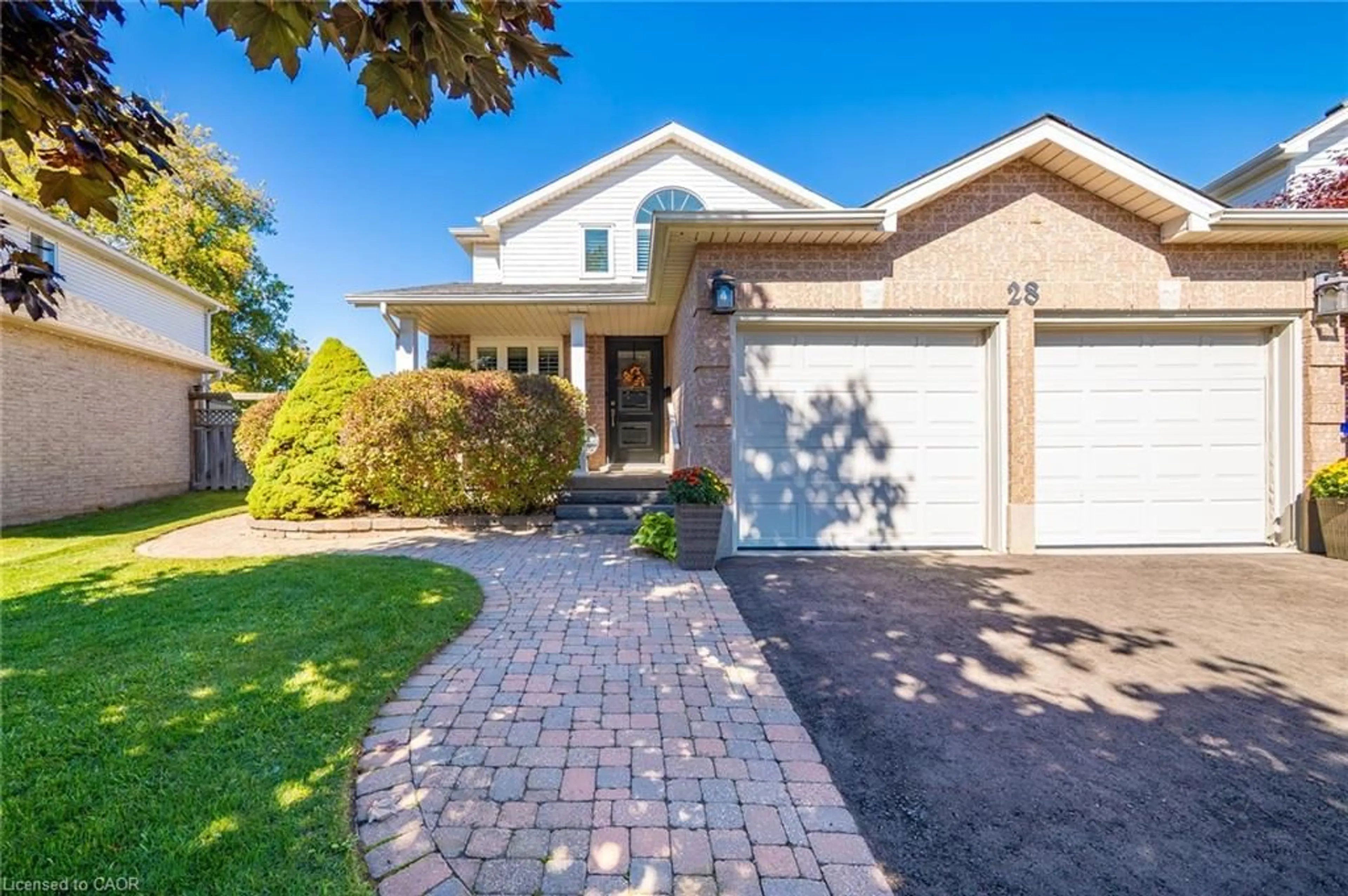 Home with brick exterior material, street for 28 Endeavour Dr, Cambridge Ontario N3C 4C4