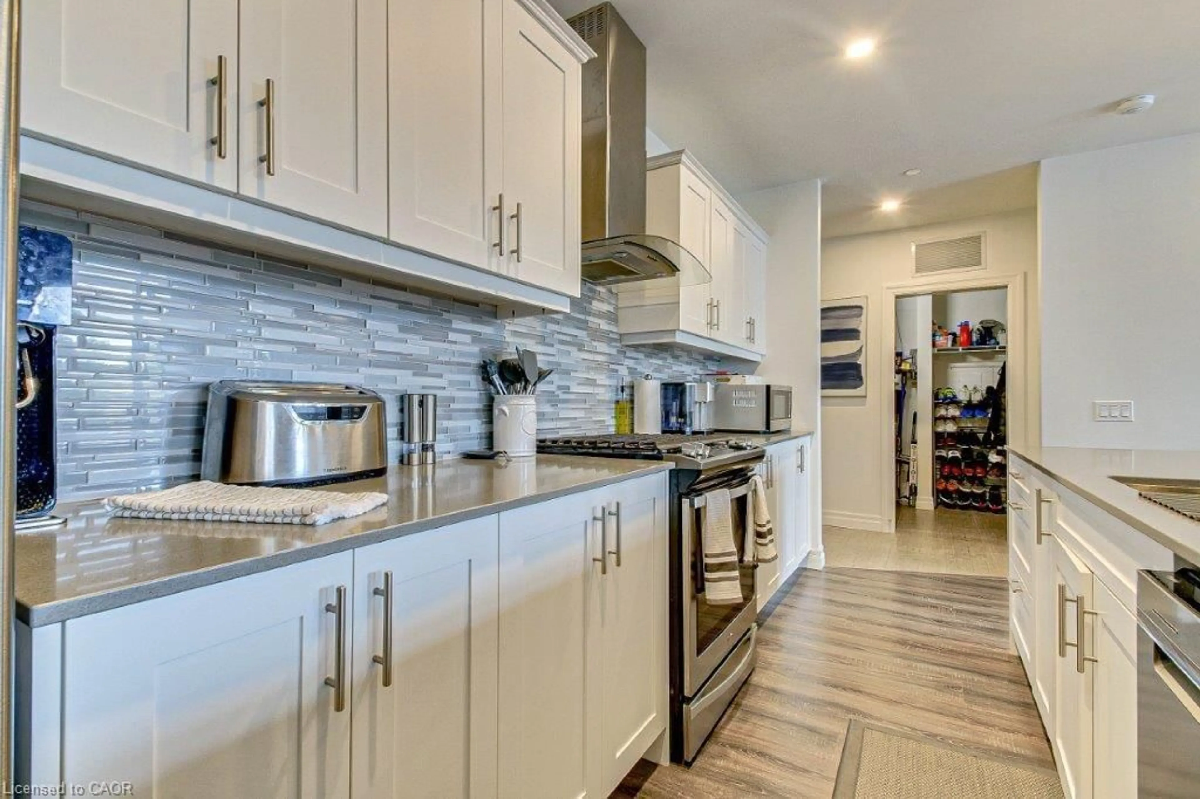 Open concept kitchen, ceramic/tile floor for 38 Harbour St #214, Port Dover Ontario N0A 1N0