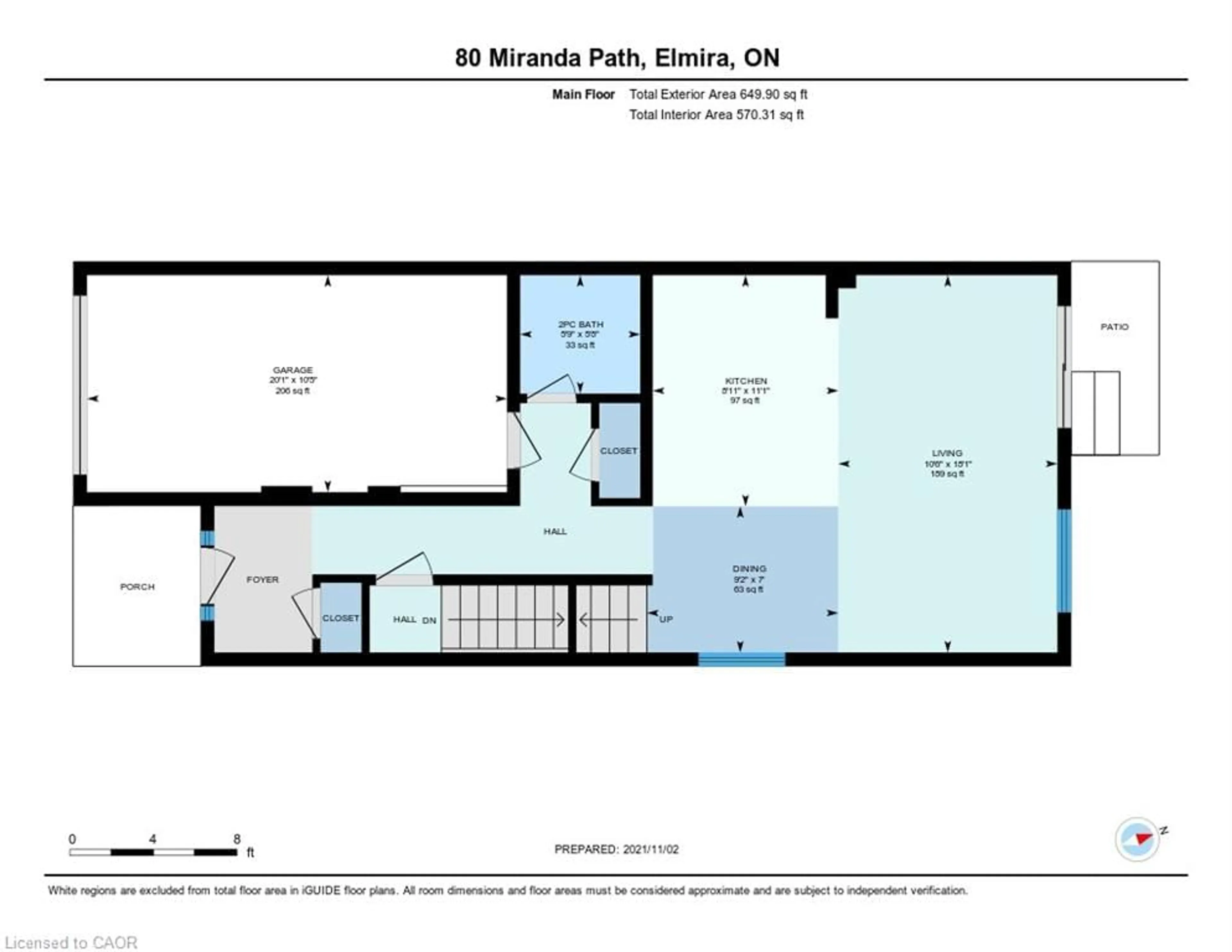 Floor plan for 80 Miranda Path, Elmira Ontario N3B 1N3