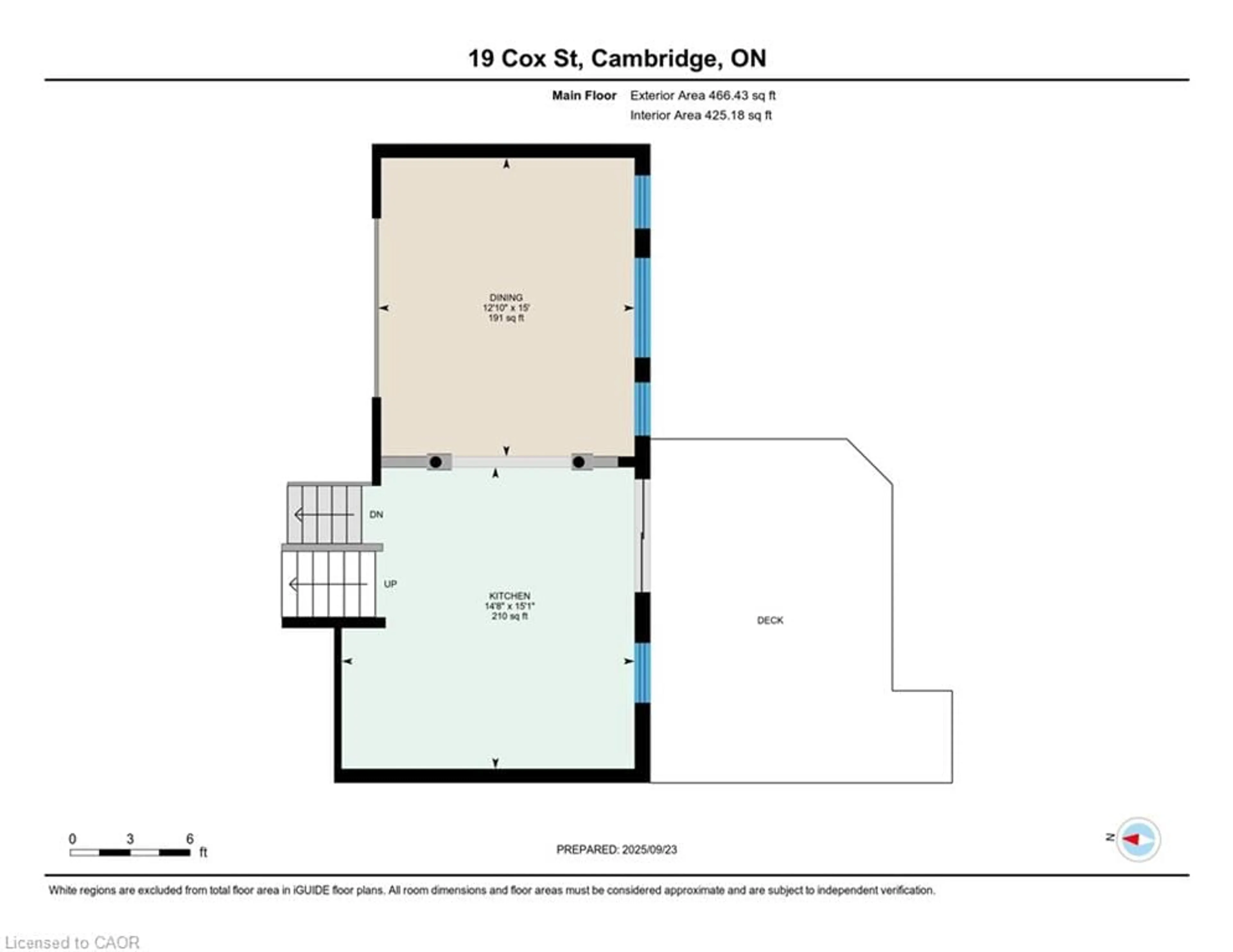 Floor plan for 19 Cox St, Cambridge Ontario N1S 0A3