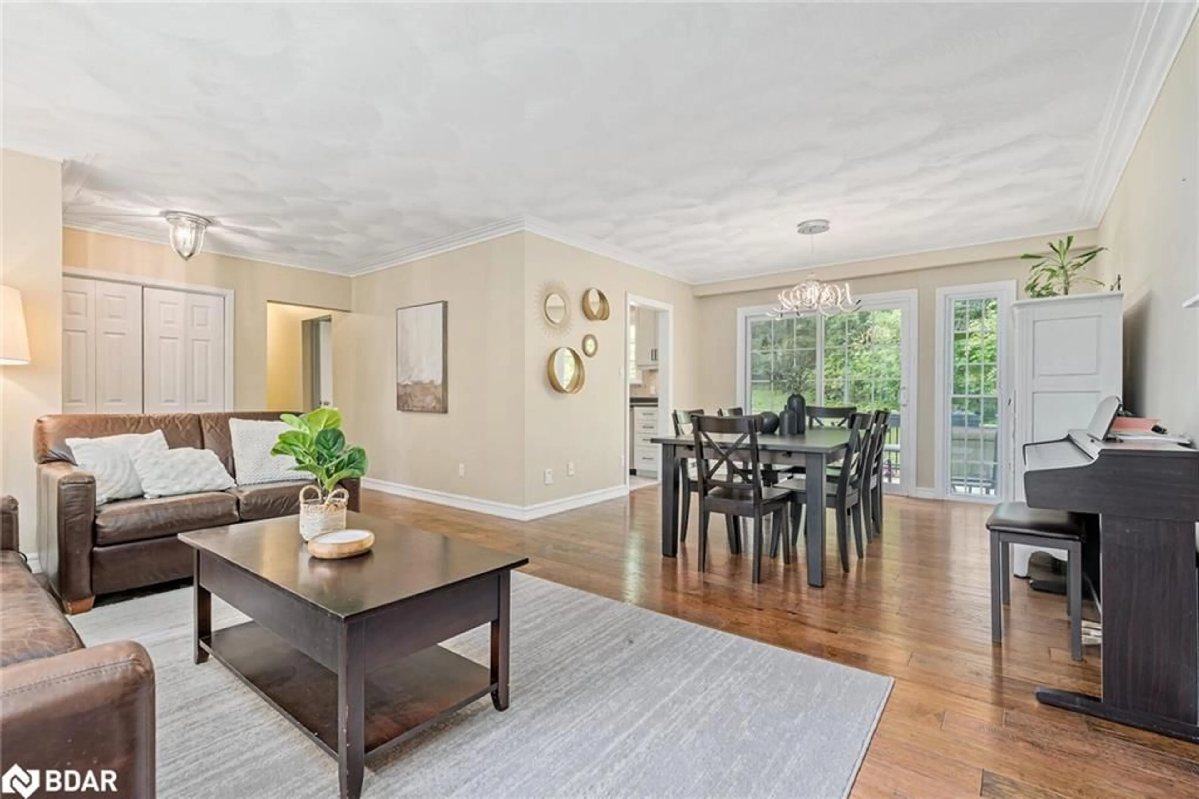 Living room with furniture, wood/laminate floor for 112 Park St, Glen Williams Ontario L7G 2V4