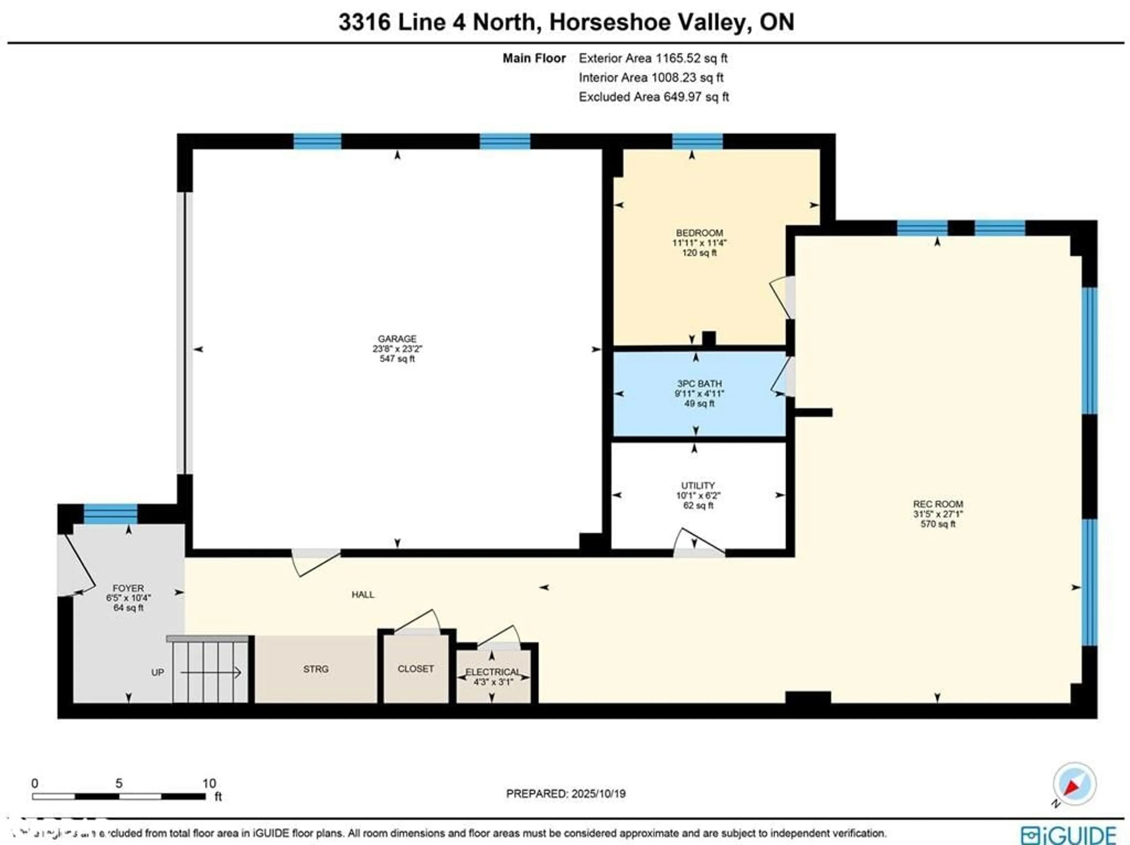 Floor plan for 3316 Line 4, Horseshoe Valley Ontario L0L 2L0
