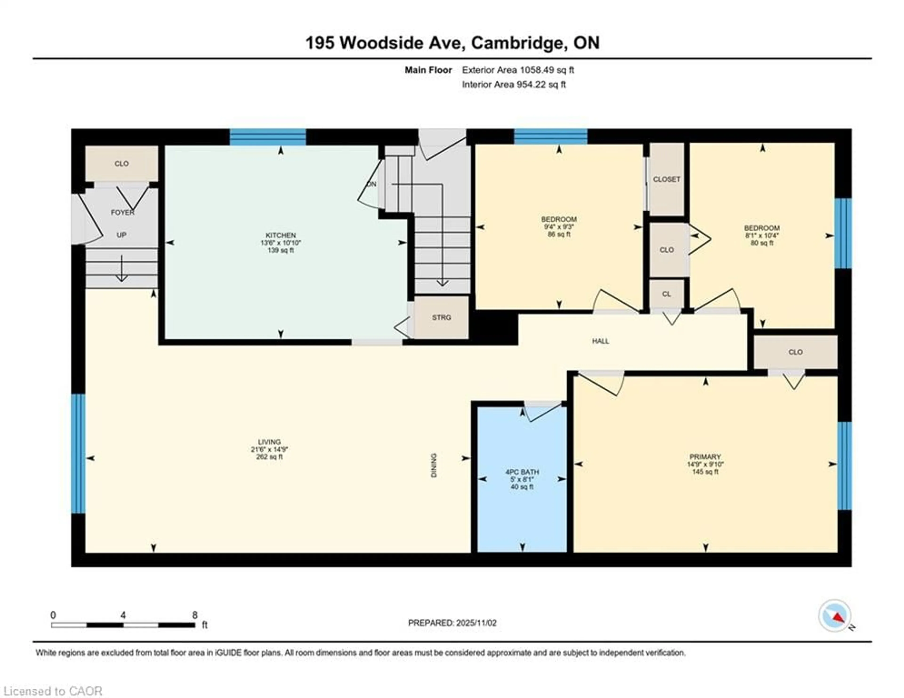 Floor plan for 195 Woodside Ave, Cambridge Ontario N1S 3X5