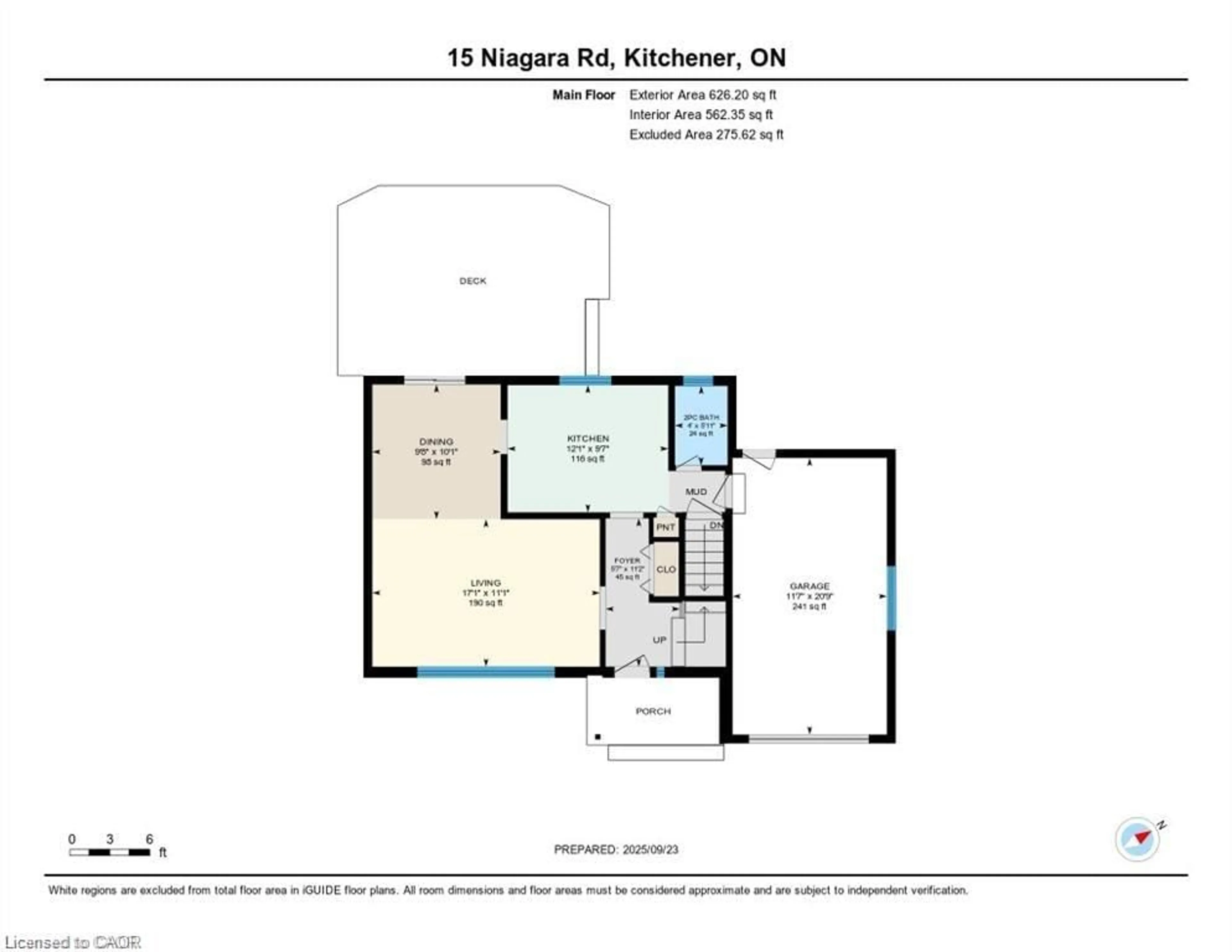 Floor plan for 15 Niagara Rd, Kitchener Ontario N2B 1T1