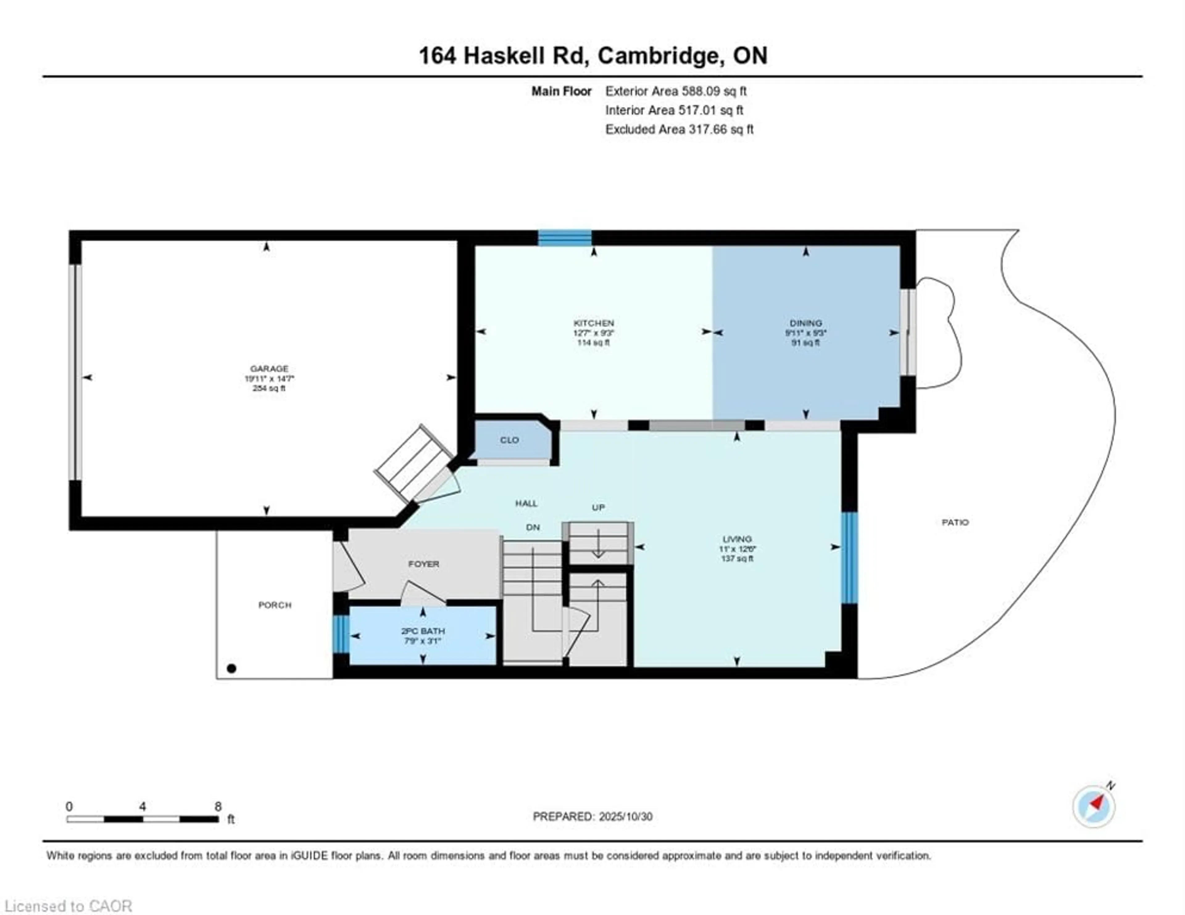 Floor plan for 164 Haskell Rd, Cambridge Ontario N1P 1H2