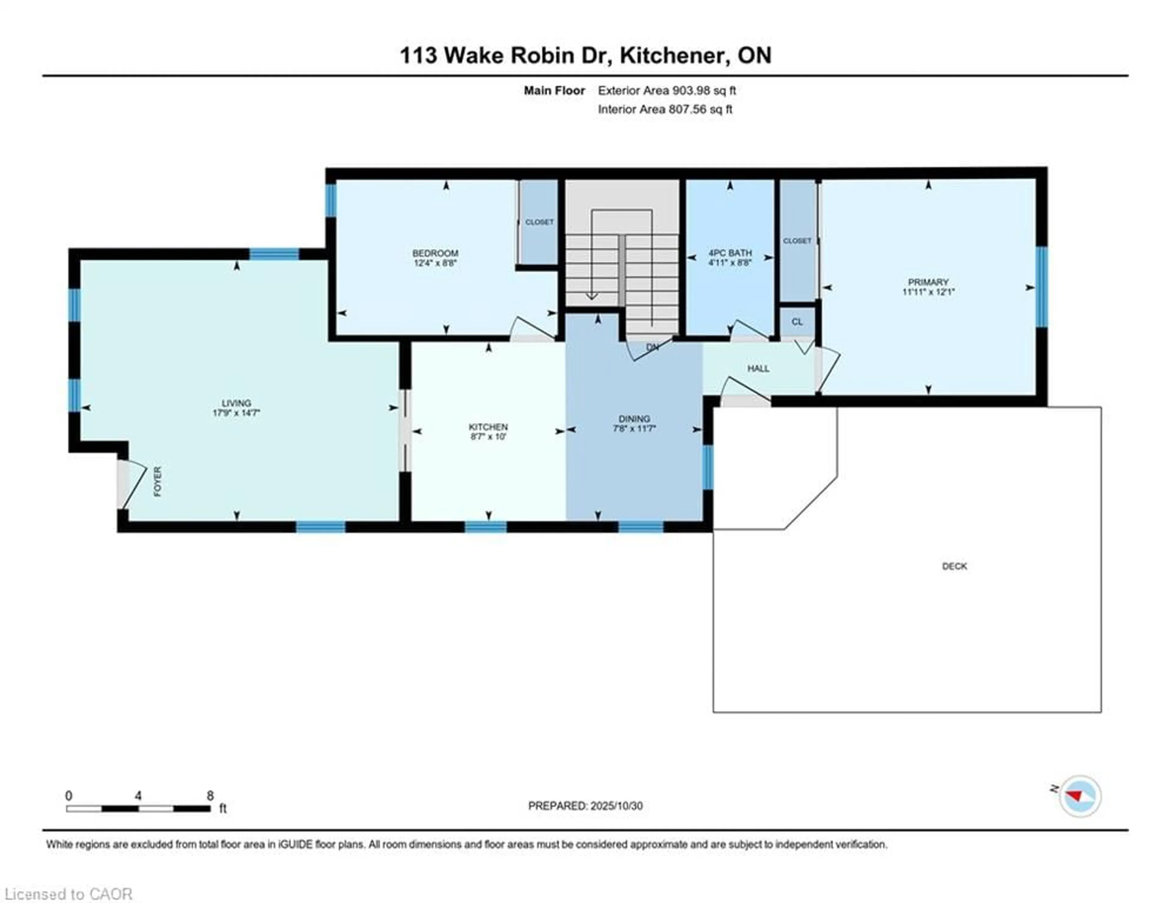 Floor plan for 113 Wake Robin Dr, Kitchener Ontario N2E 3L4