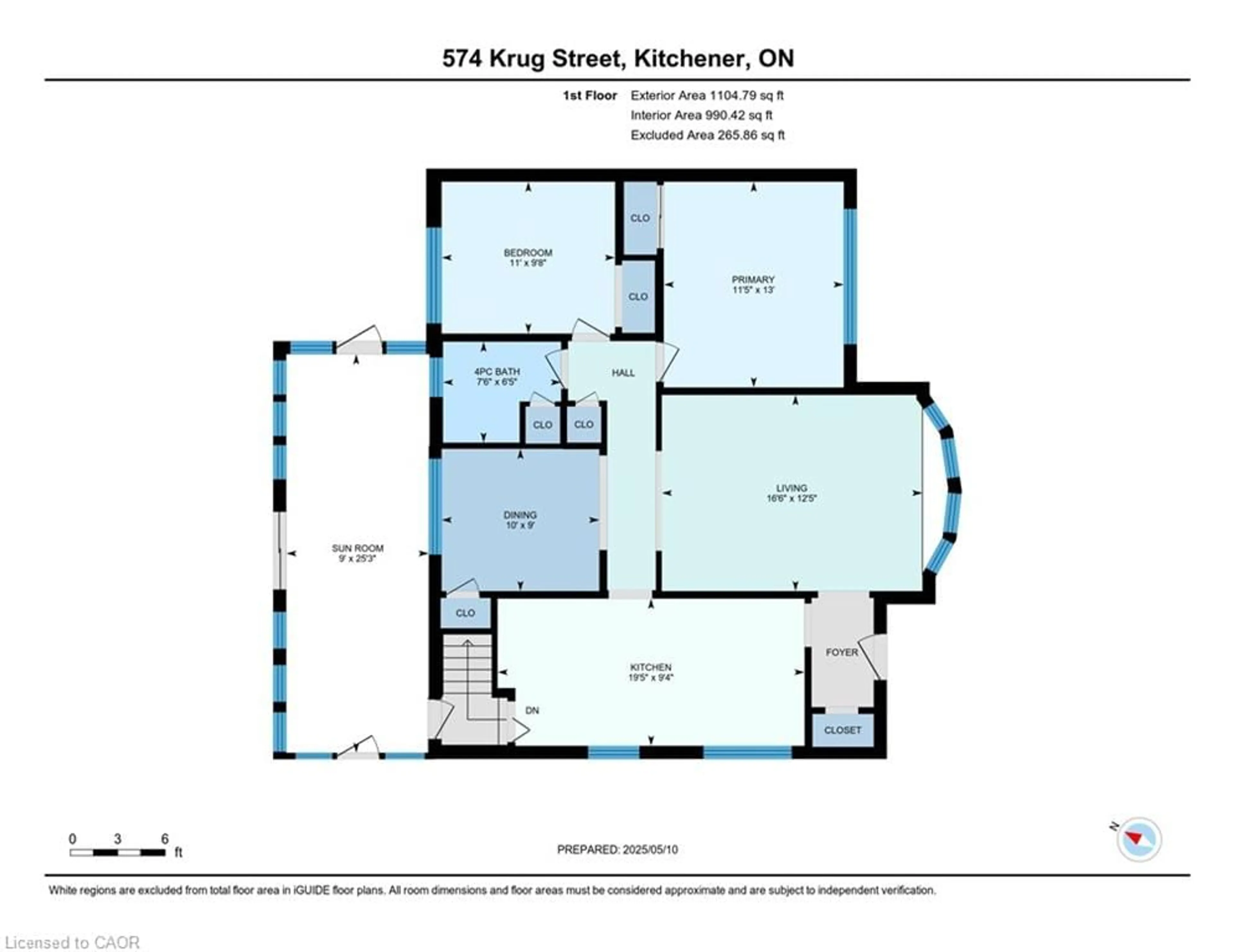Floor plan for 574 Krug St, Kitchener Ontario N2B 1L7