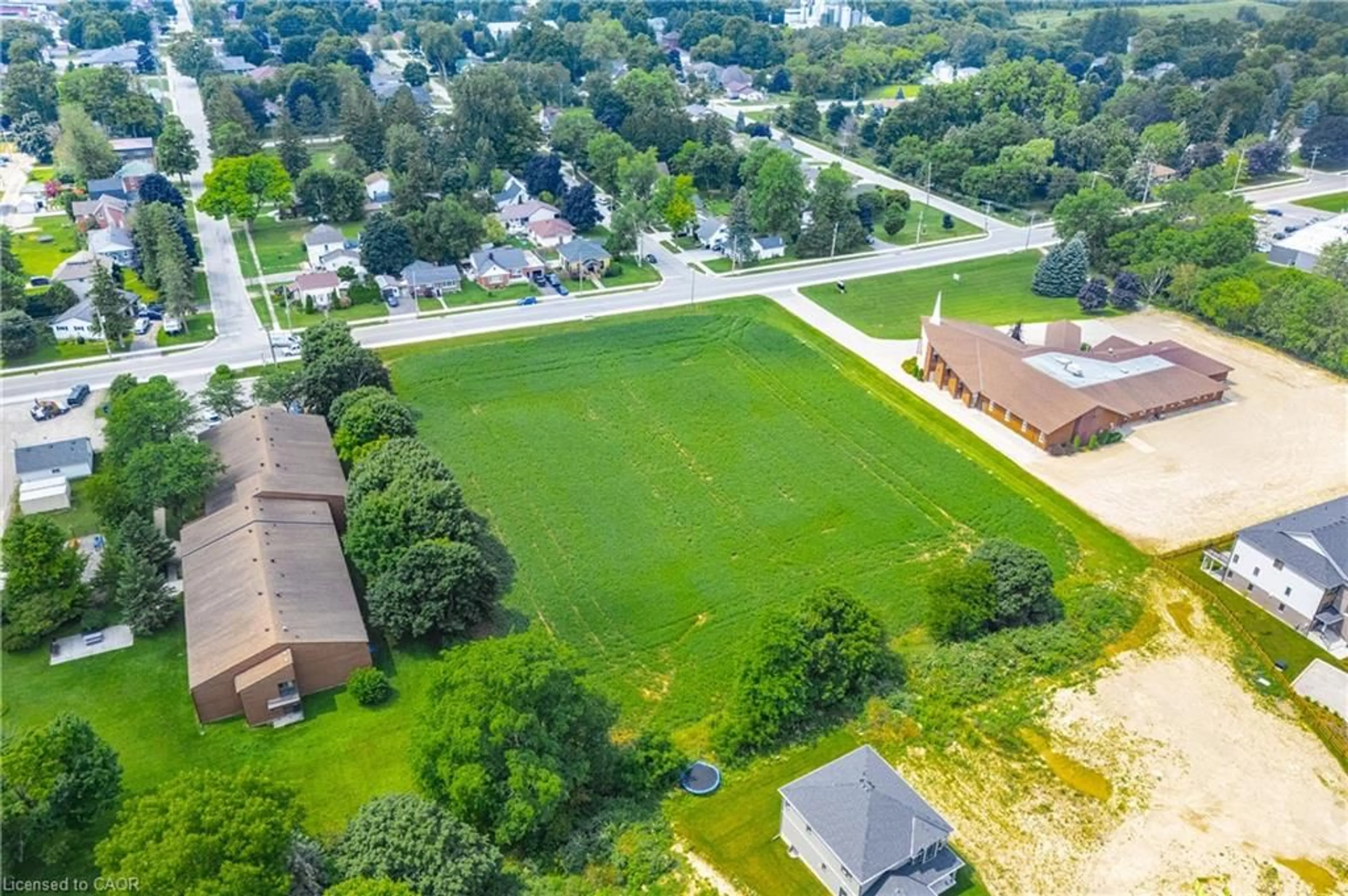 A pic from outside/outdoor area/front of a property/back of a property/a pic from drone, street for 20 Lot Conc #1, Palmerston Ontario N0G 2P0
