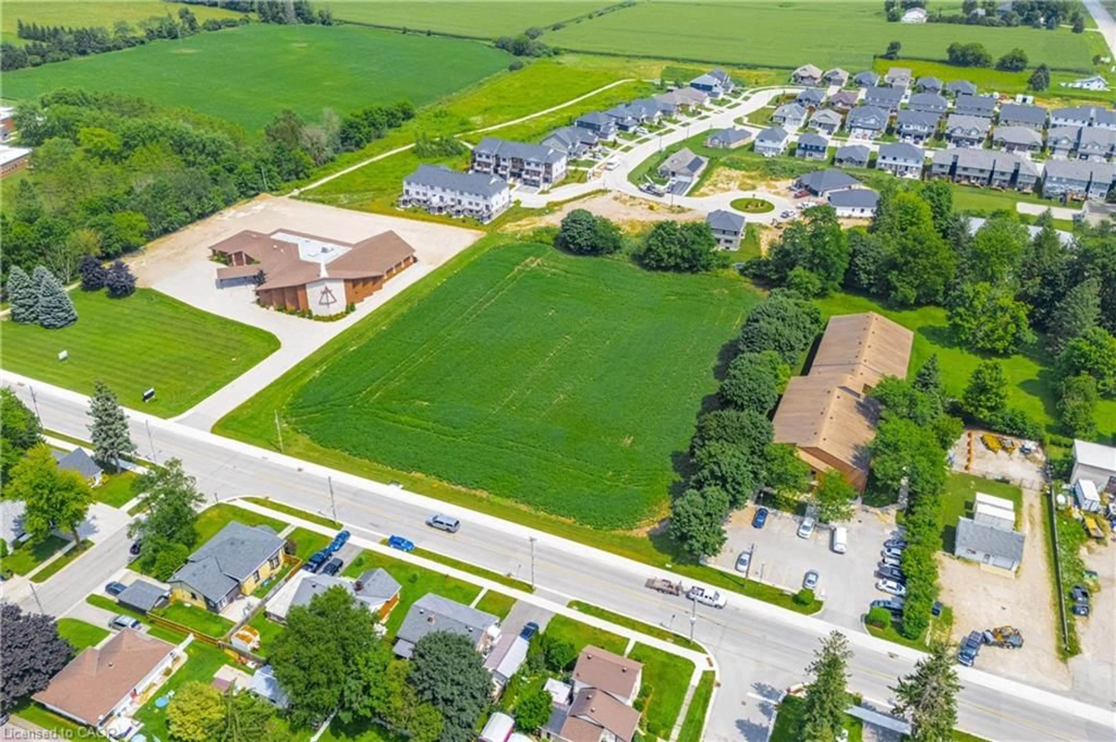 A pic from outside/outdoor area/front of a property/back of a property/a pic from drone, street for 20 Lot Conc #1, Palmerston Ontario N0G 2P0