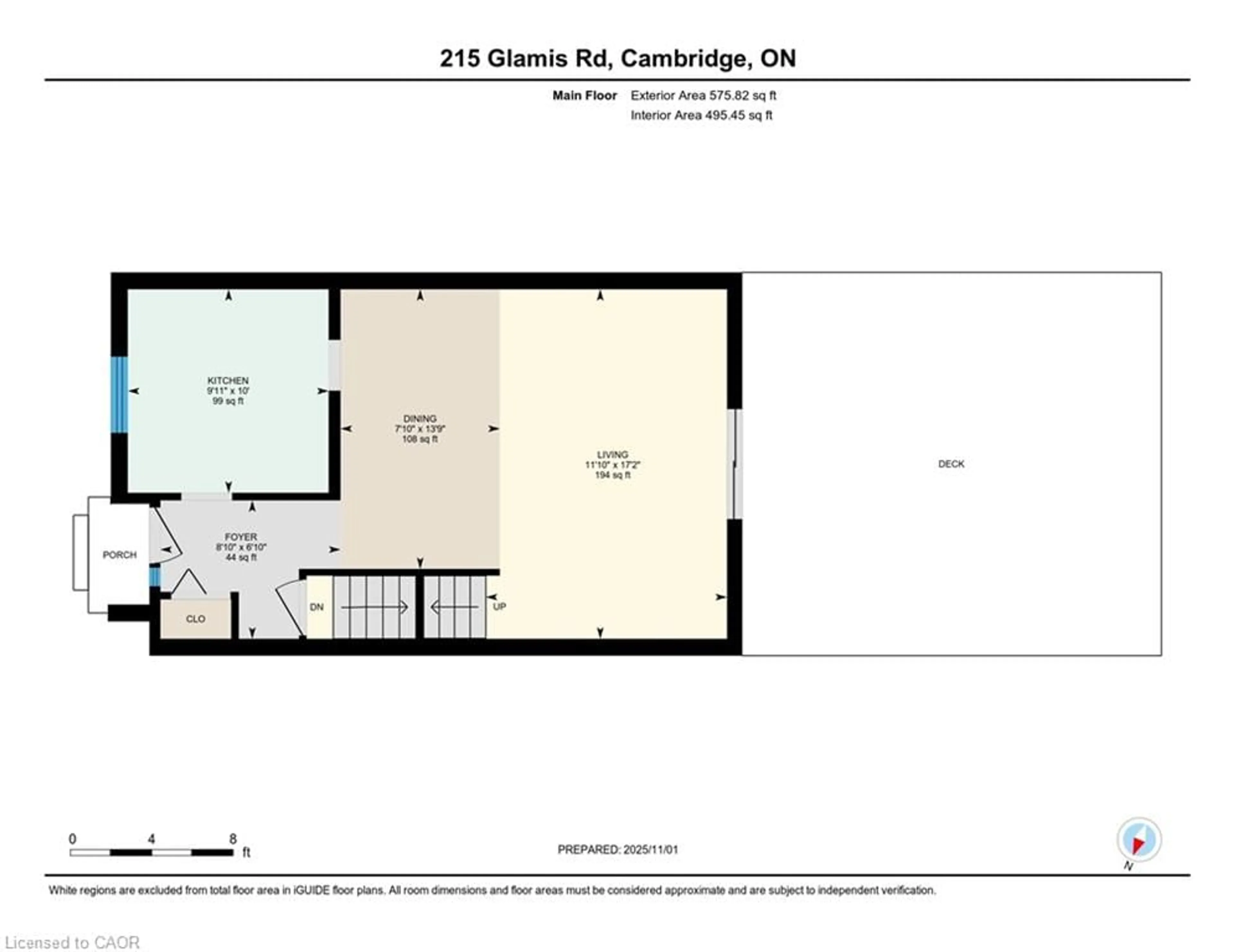 Floor plan for 215 Glamis Rd #27, Cambridge Ontario N1R 6V8