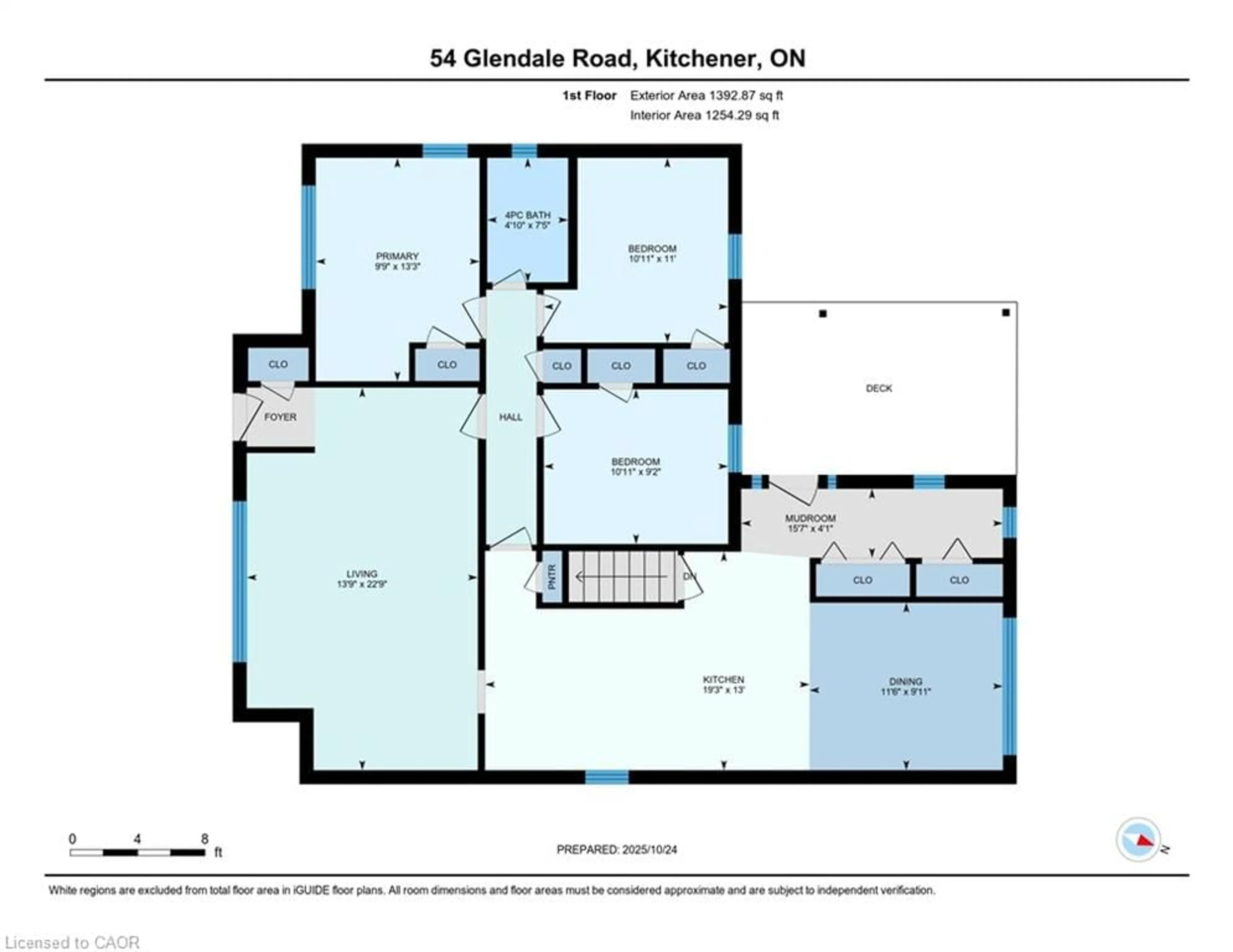 Floor plan for 54 Glendale Rd, Kitchener Ontario N2H 2Z8