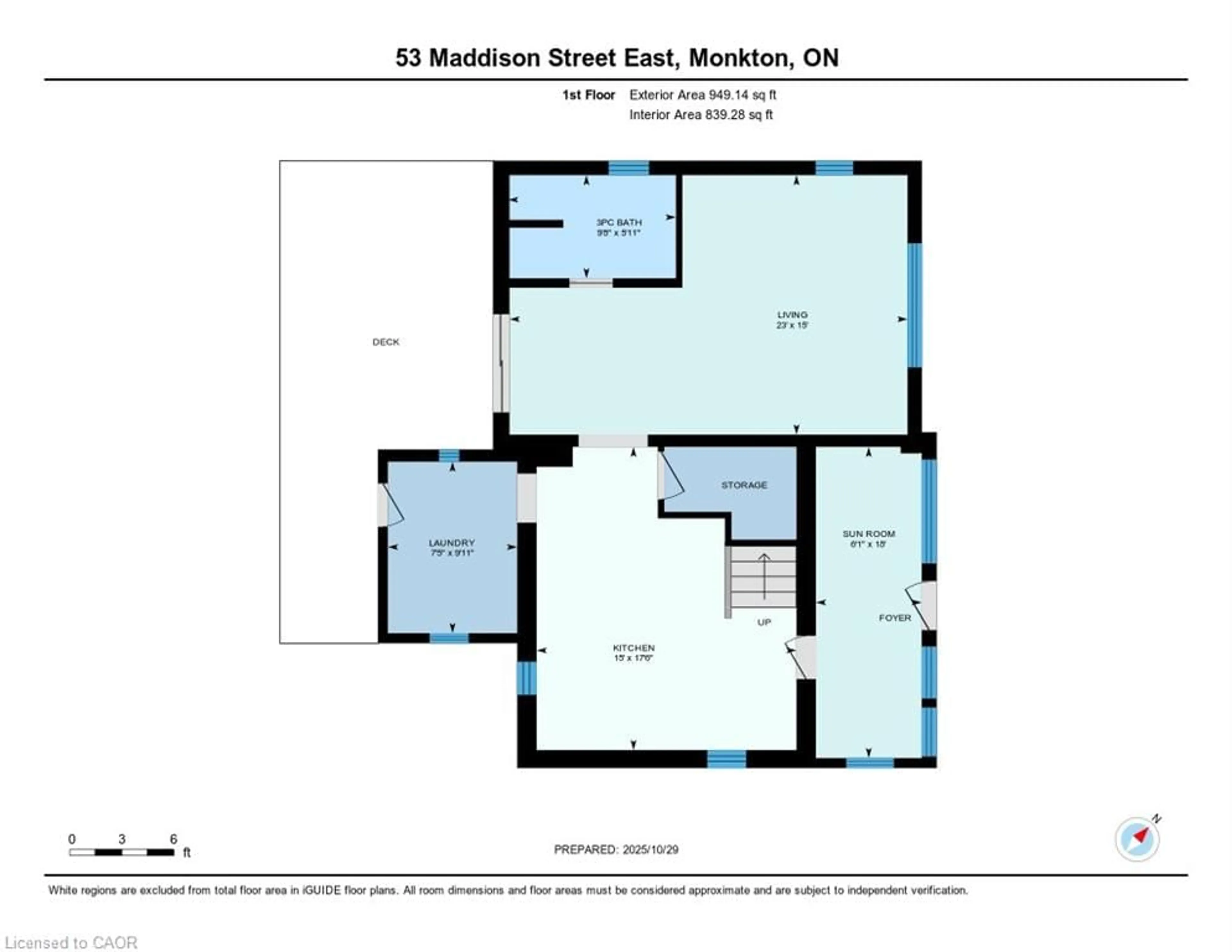 Floor plan for 53 Maddison St, Monkton Ontario N0K 1P0