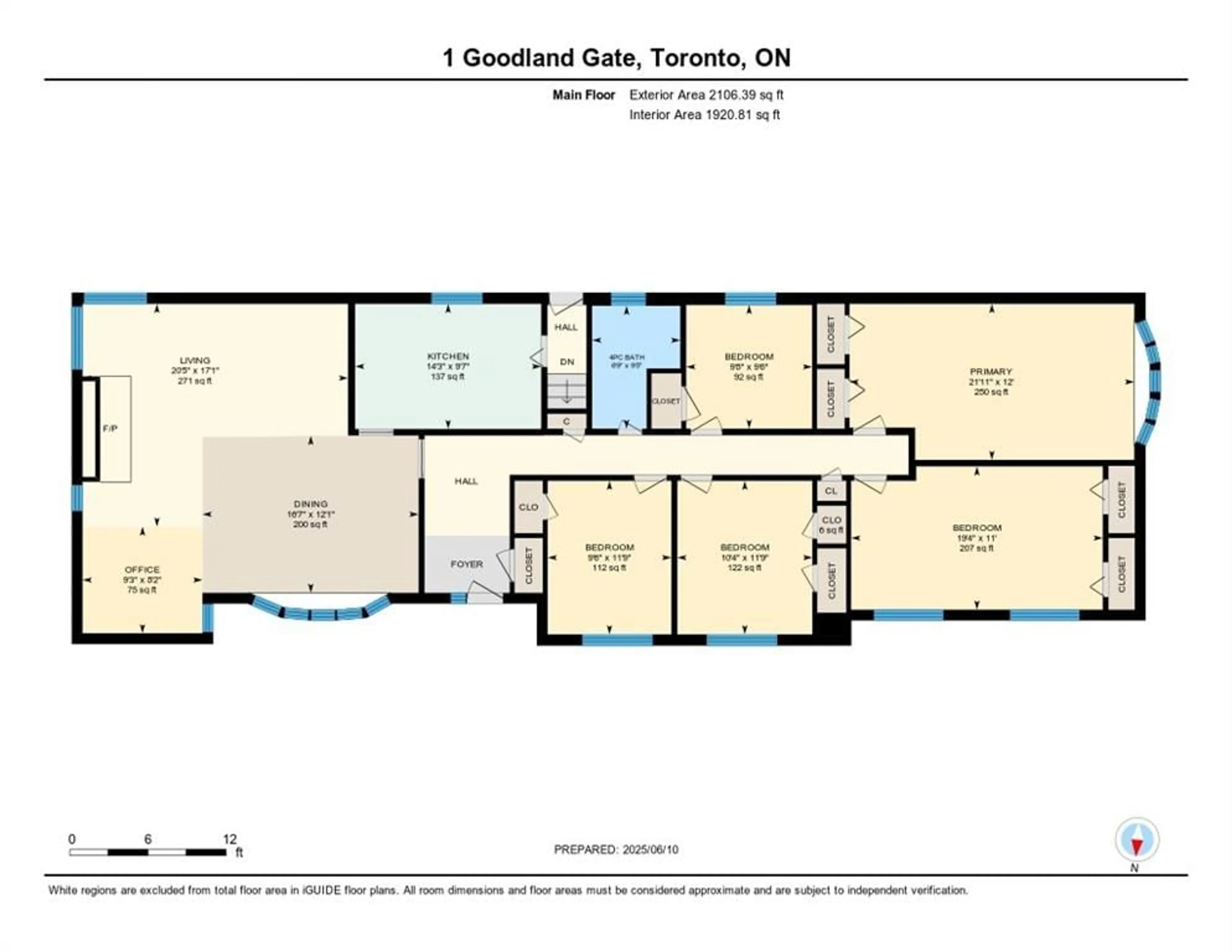 Floor plan for 1 Goodland Gate, Scarborough Ontario M1S 1V4