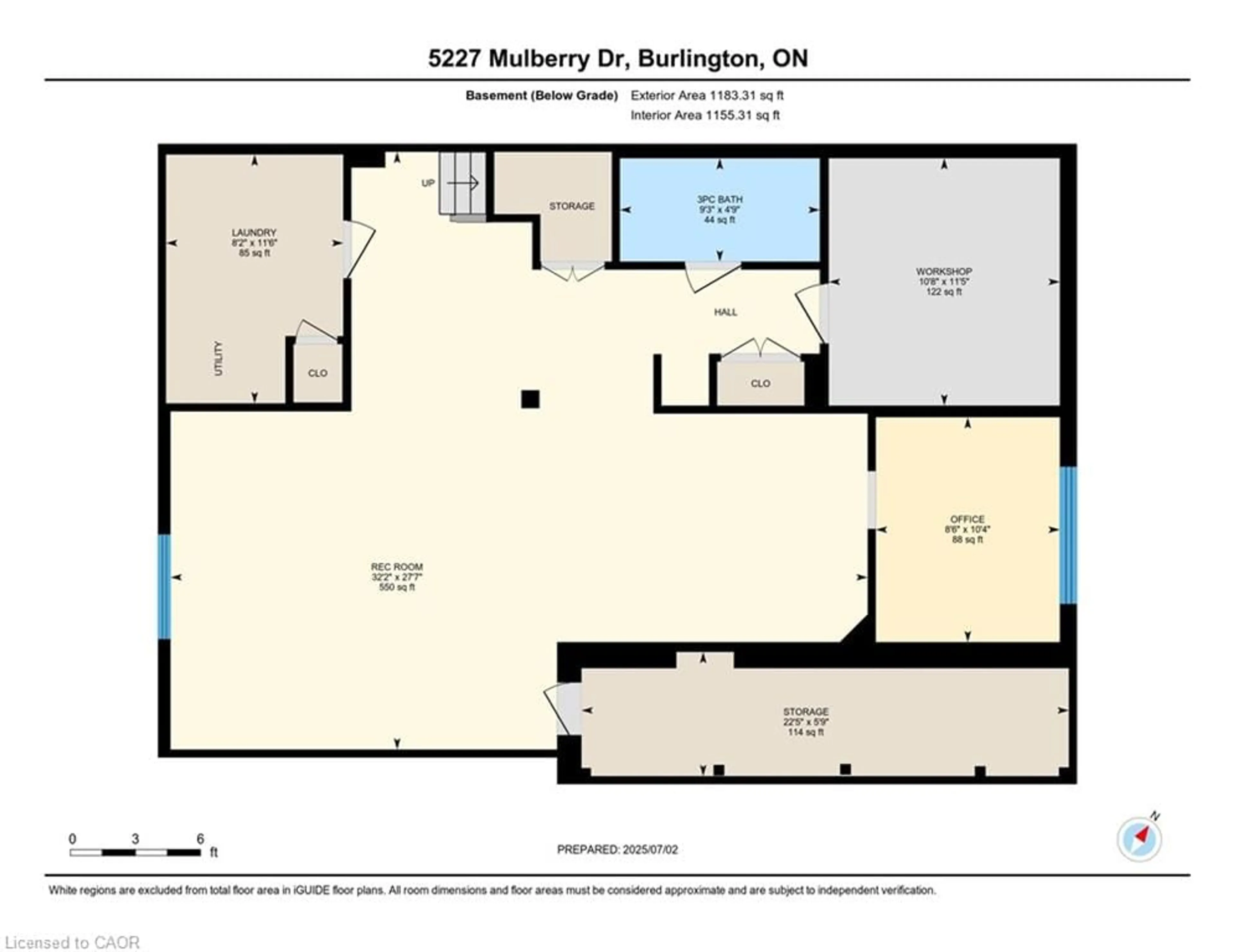 Floor plan for 5227 Mulberry Dr, Burlington Ontario L7L 3P6