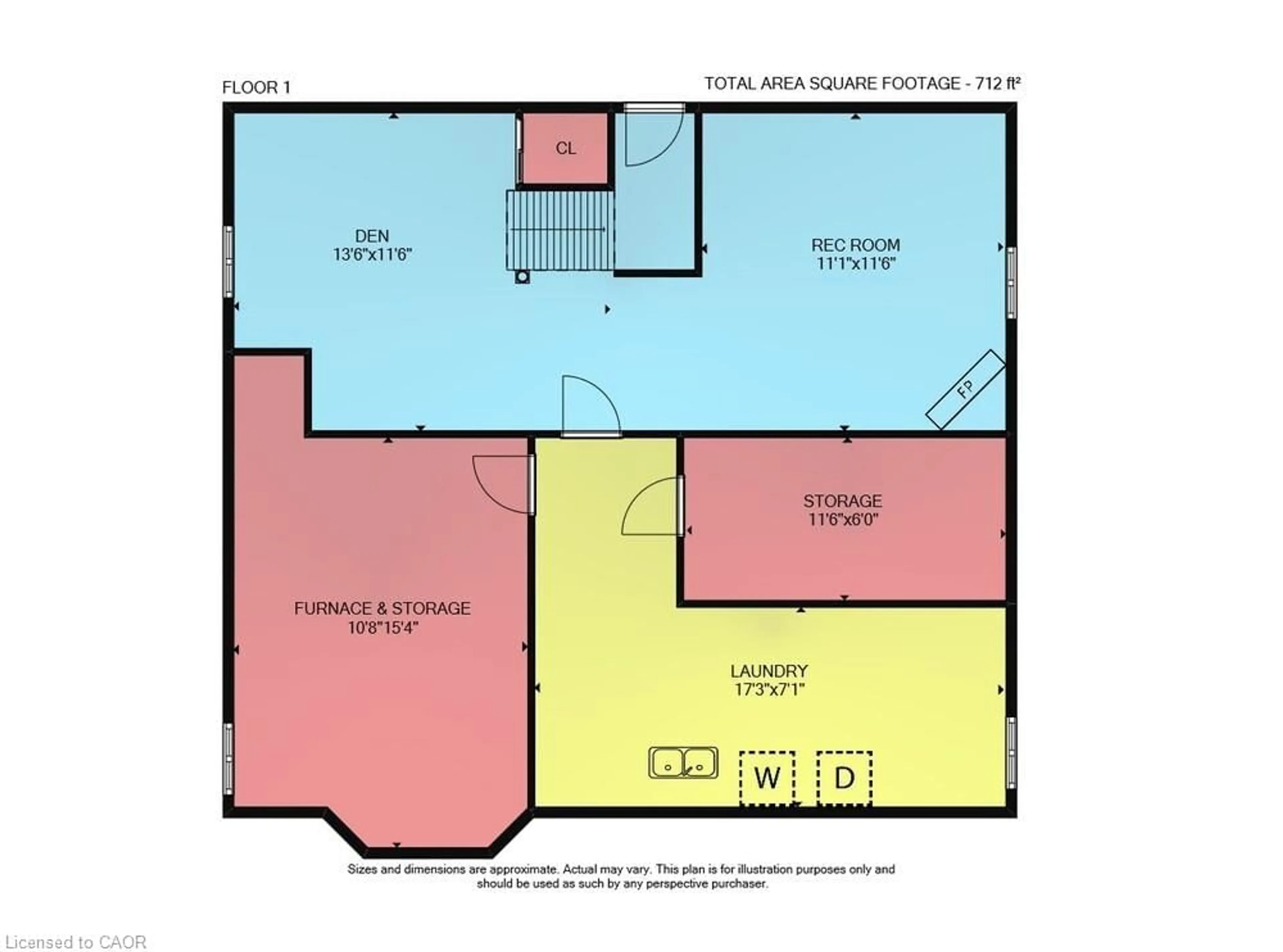 Floor plan for 875 Garth St, Hamilton Ontario L9C 4L1