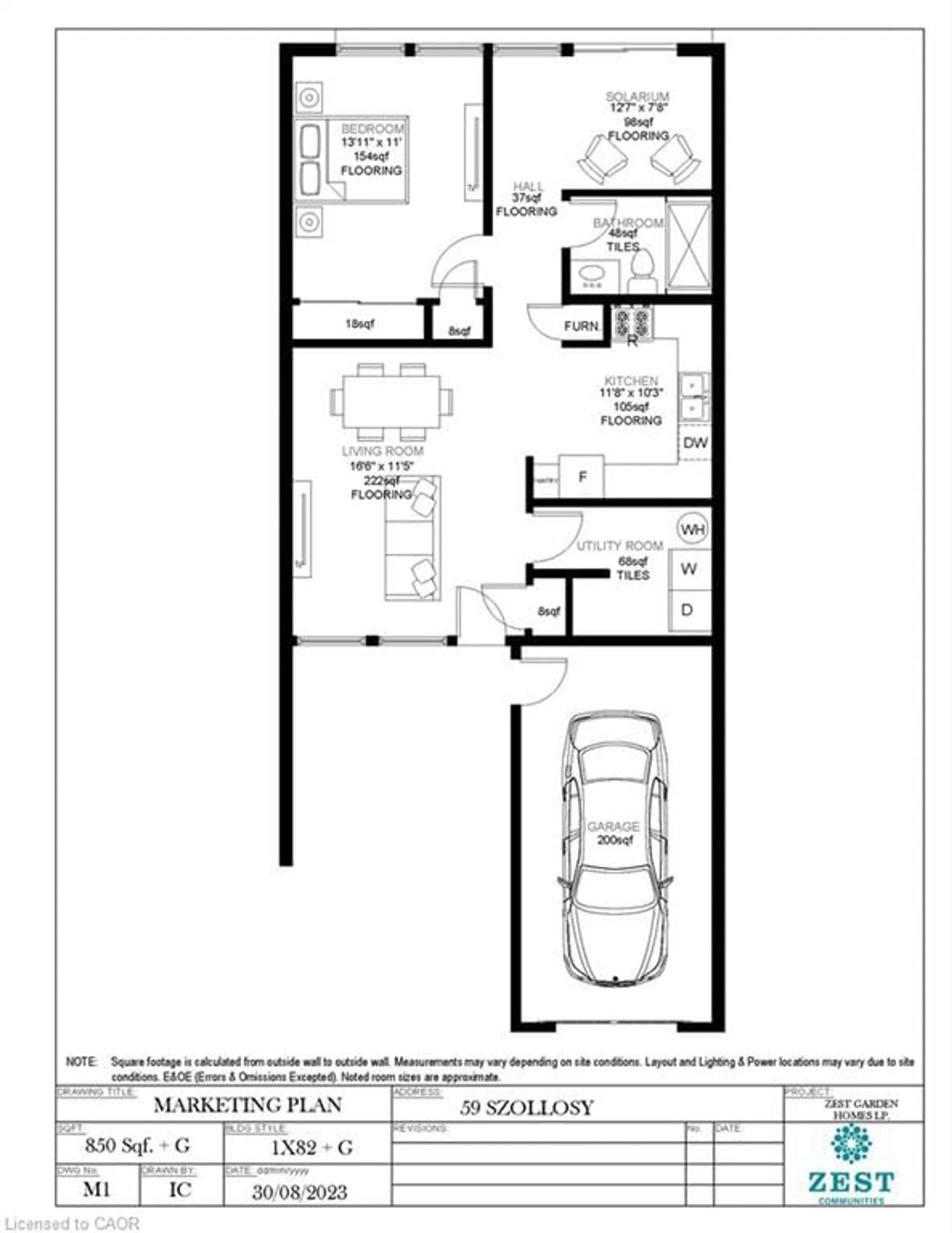Floor plan for 59 Szollosy Cir, Hamilton Ontario L9B 1T8