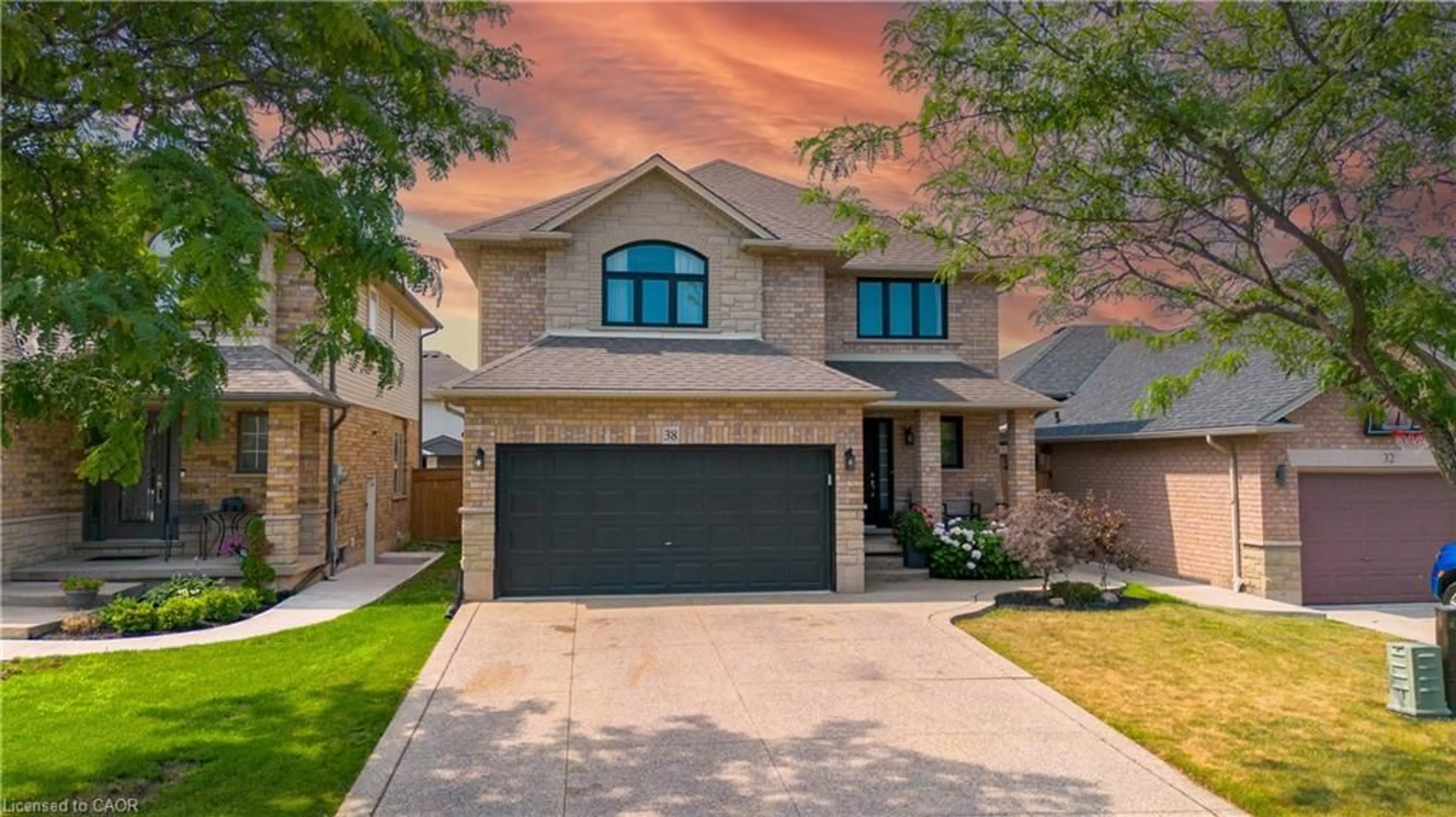 Home with brick exterior material, street for 38 Sonoma Lane, Stoney Creek Ontario L8E 6B5