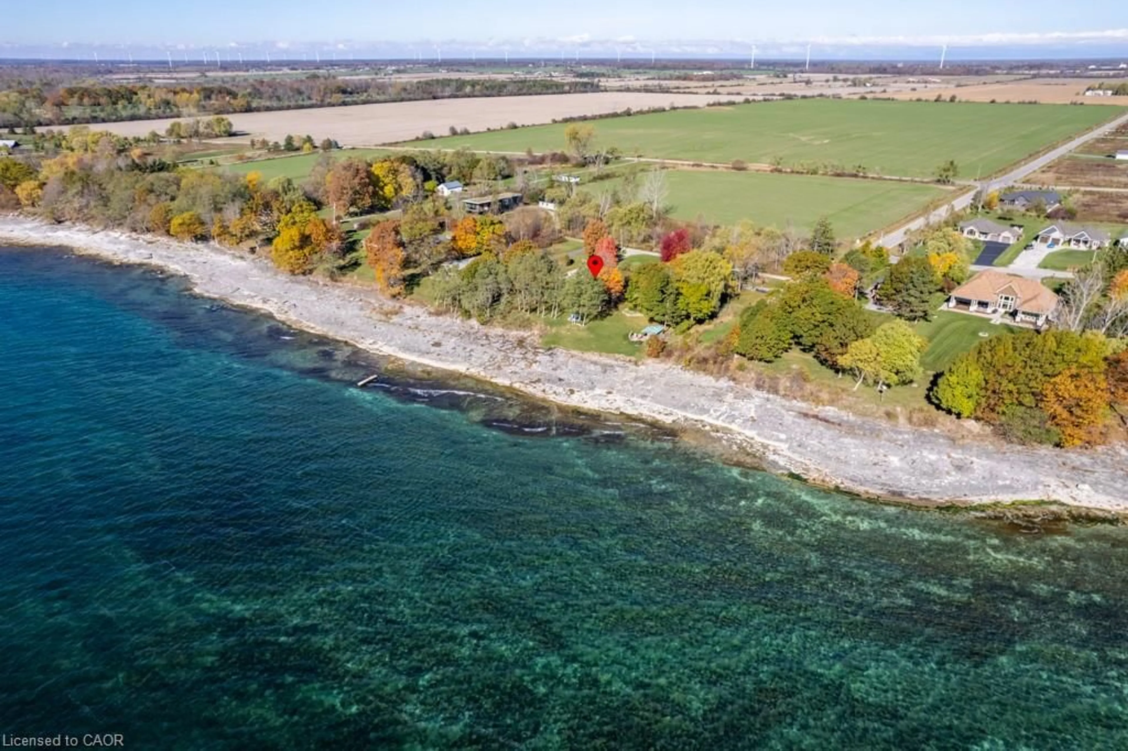 A pic from outside/outdoor area/front of a property/back of a property/a pic from drone, water/lake/river/ocean view for 4 Dearden Lane, Dunnville Ontario N1A 2W6