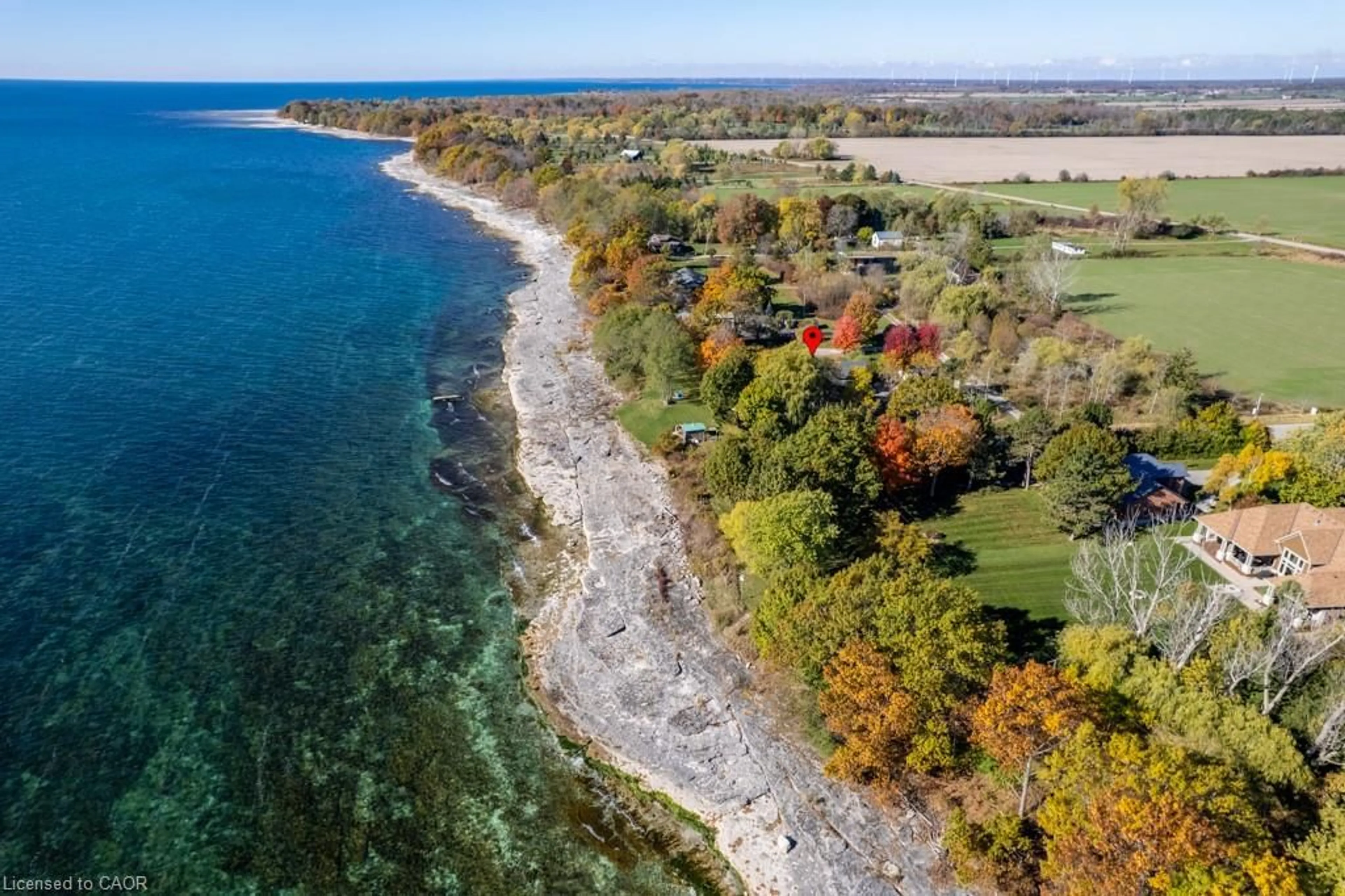 A pic from outside/outdoor area/front of a property/back of a property/a pic from drone, water/lake/river/ocean view for 4 Dearden Lane, Dunnville Ontario N1A 2W6