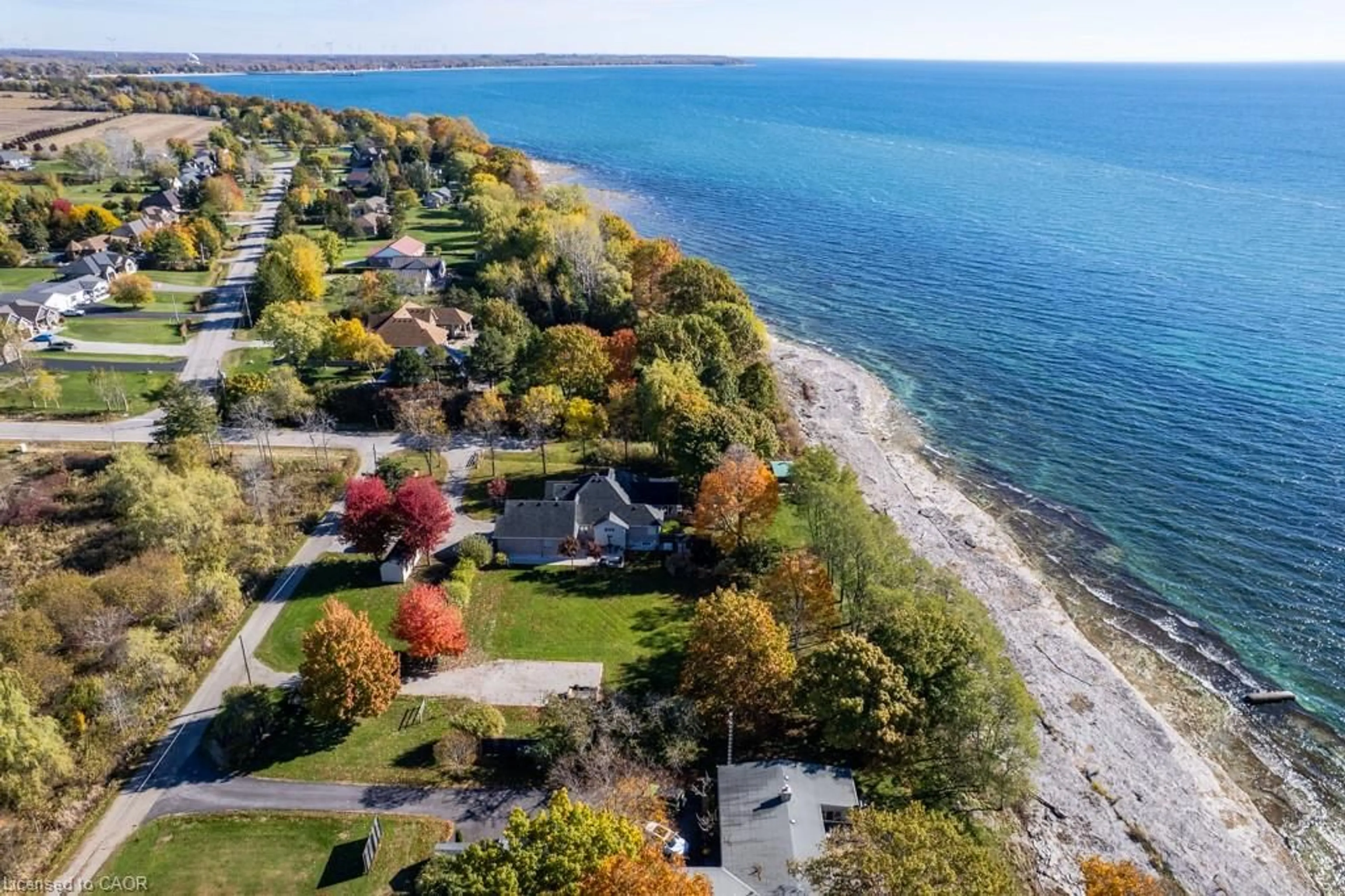 A pic from outside/outdoor area/front of a property/back of a property/a pic from drone, water/lake/river/ocean view for 4 Dearden Lane, Dunnville Ontario N1A 2W6
