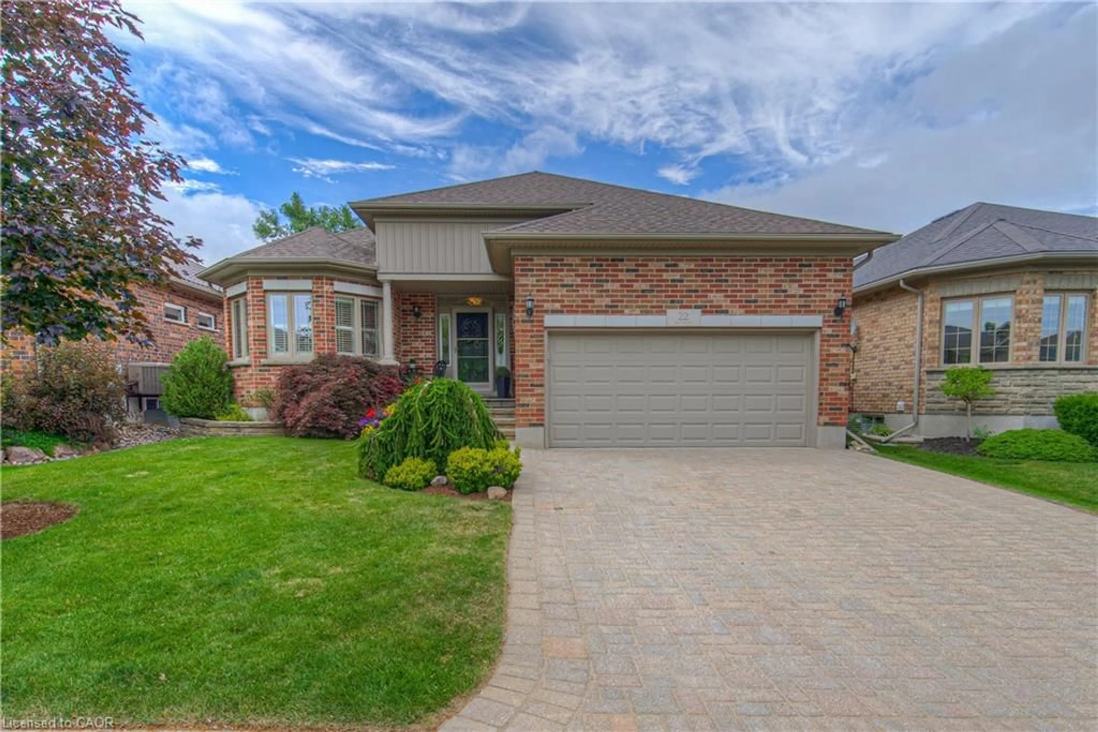 Home with brick exterior material, street for 22 Orchard Way, New Hamburg Ontario N3A 4P7