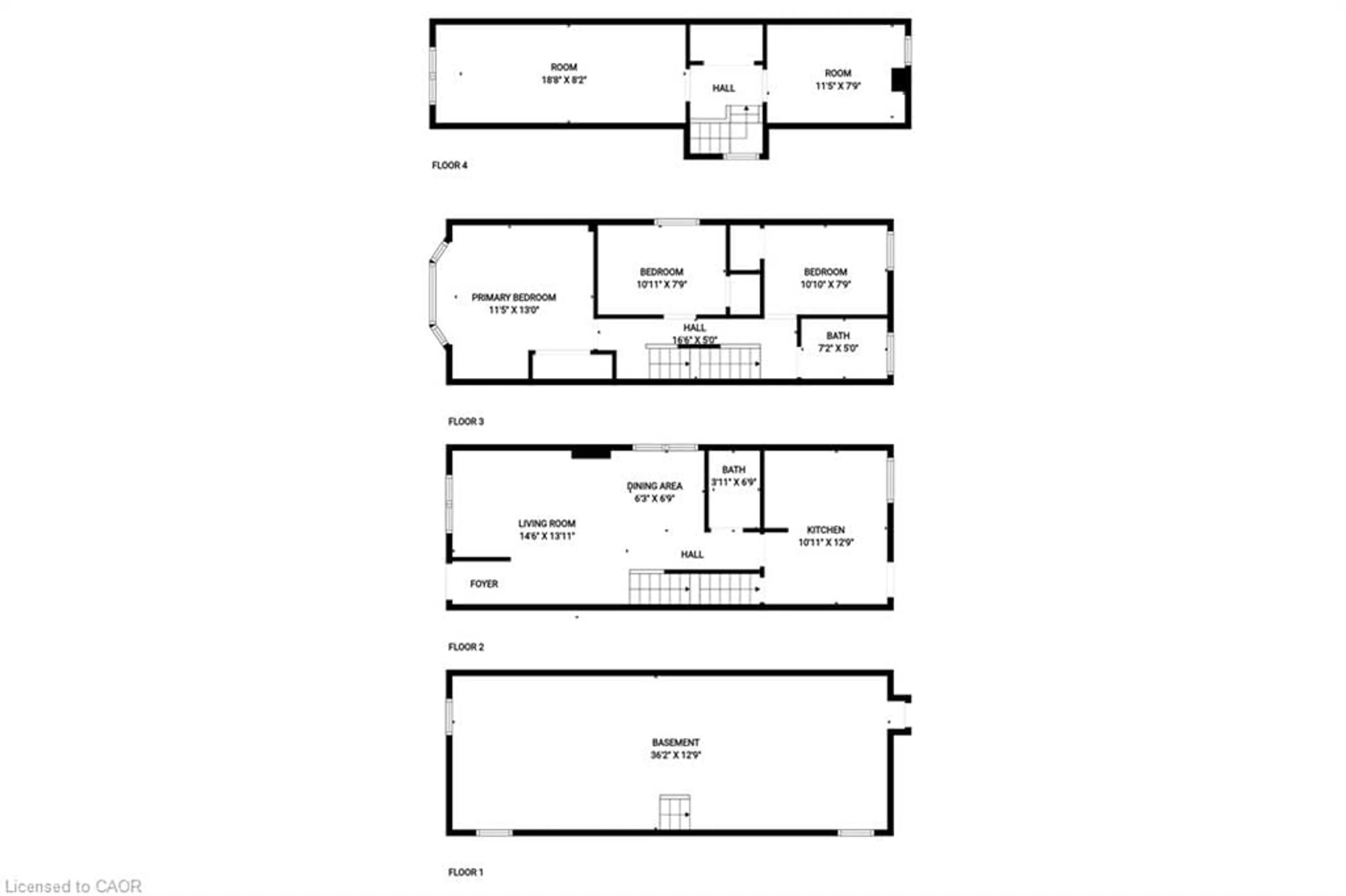Floor plan for 319 Hunter St, Hamilton Ontario L8P 1S5