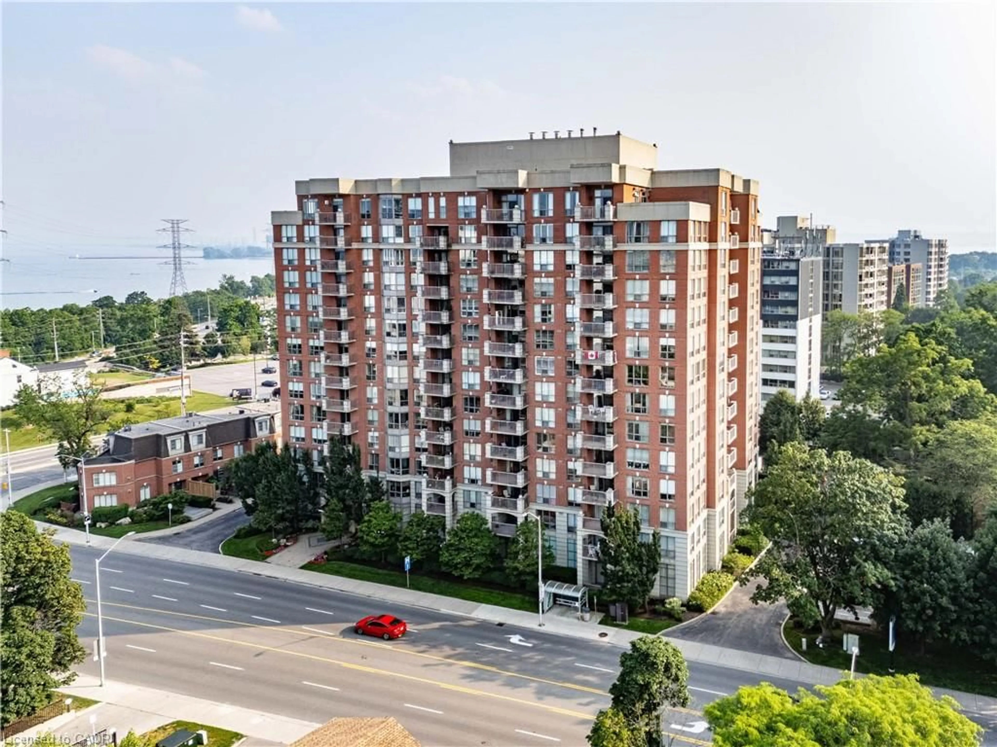 A pic from outside/outdoor area/front of a property/back of a property/a pic from drone, city buildings view from balcony for 442 Maple Ave #B145, Burlington Ontario L7S 2L7