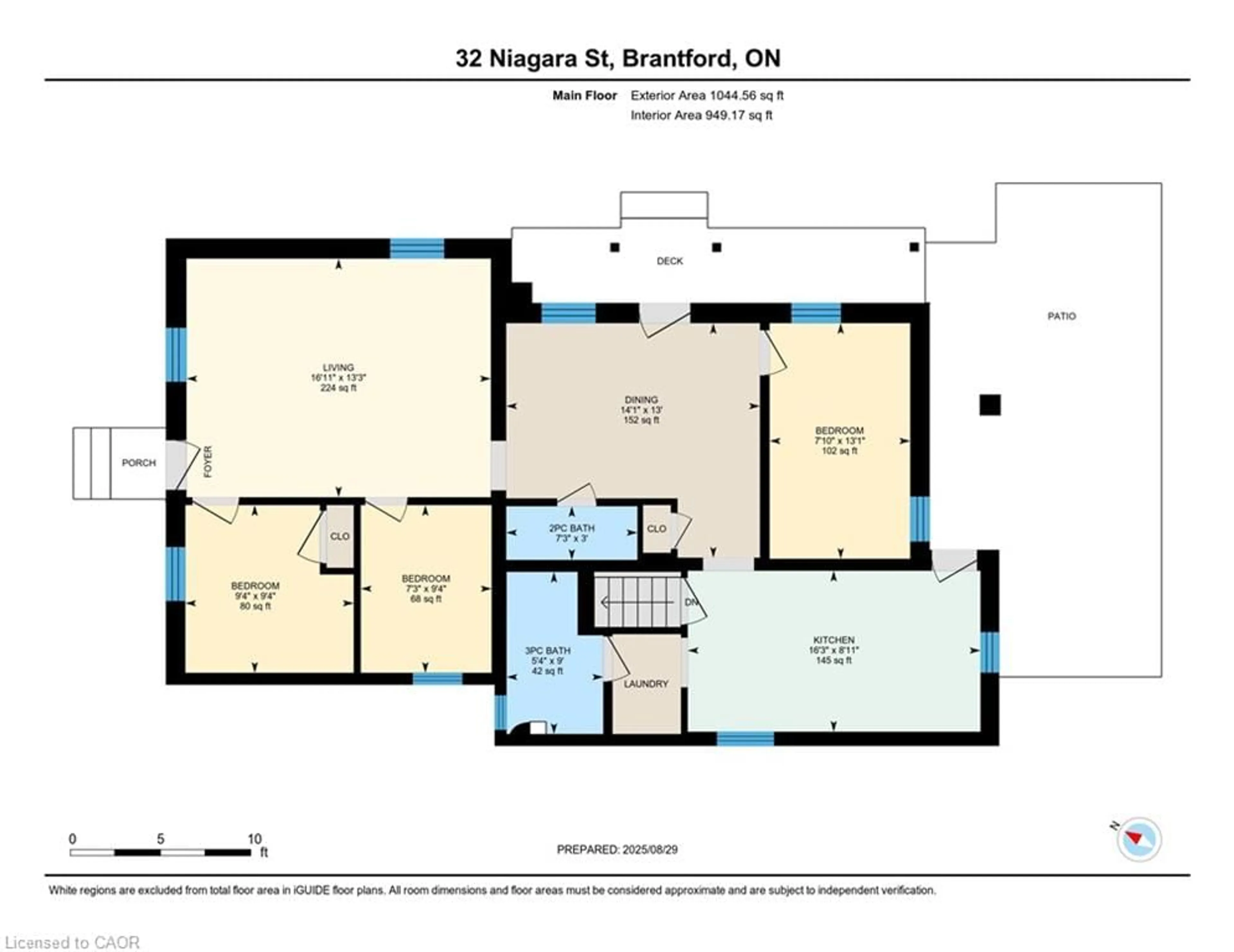 Floor plan for 32 Niagara St, Brantford Ontario N3R 4E2