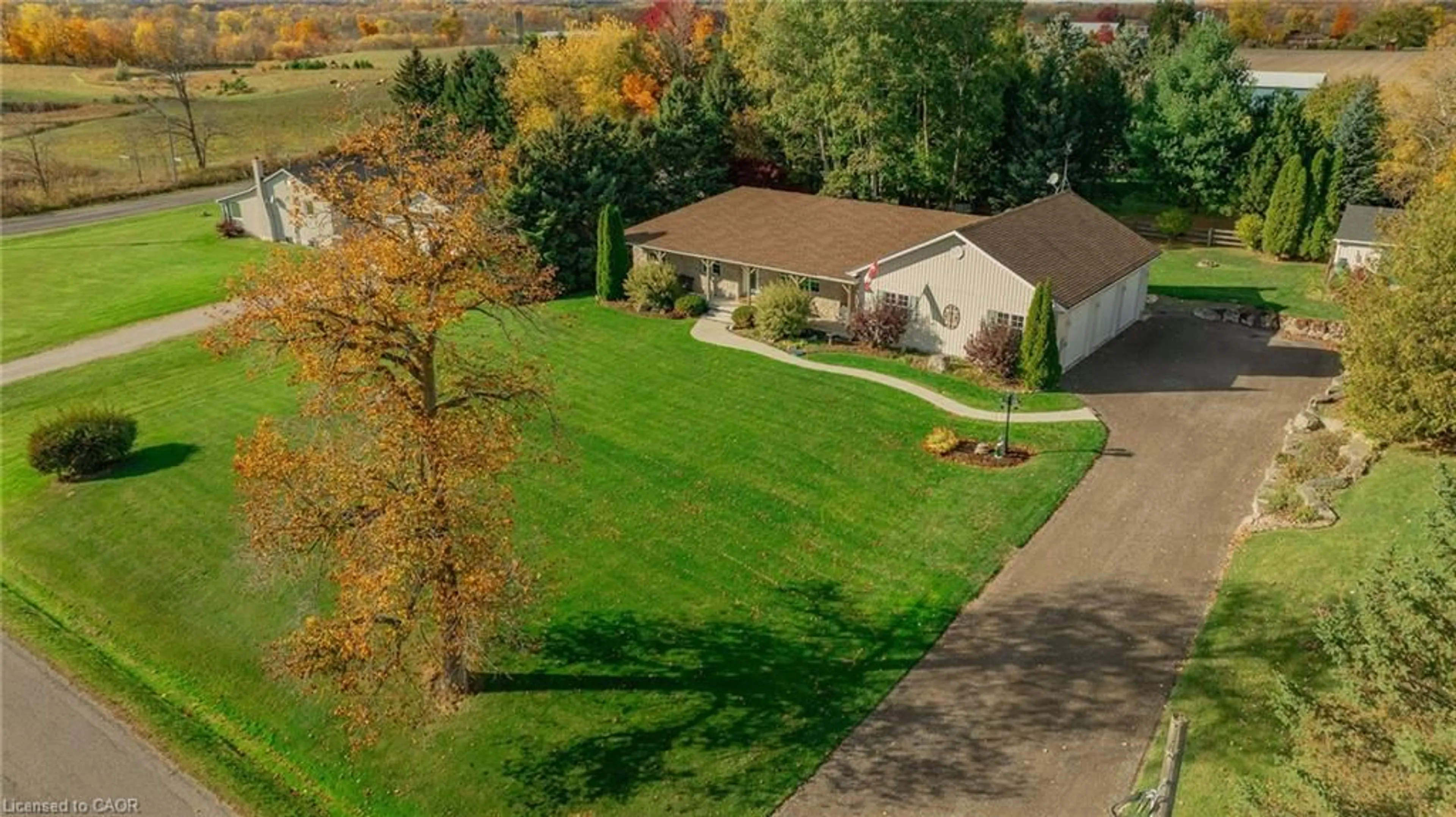 A pic from outside/outdoor area/front of a property/back of a property/a pic from drone, water/lake/river/ocean view for 2539 Concession 4, Troy Ontario L0R 2B0