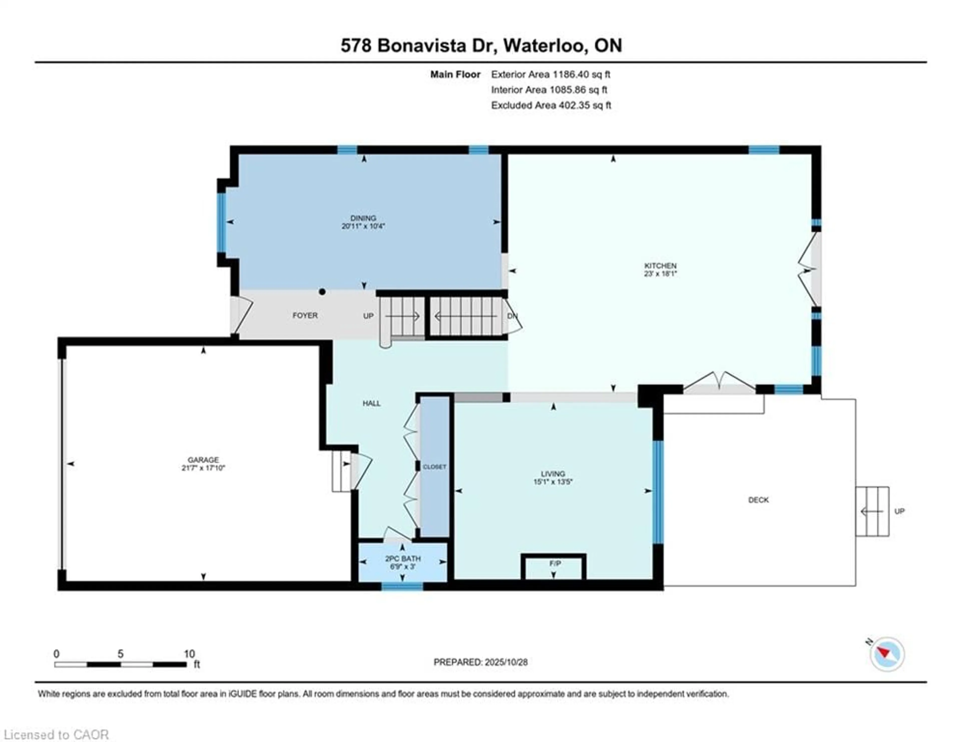 Floor plan for 758 Bonavista Dr, Waterloo Ontario N2K 4E6
