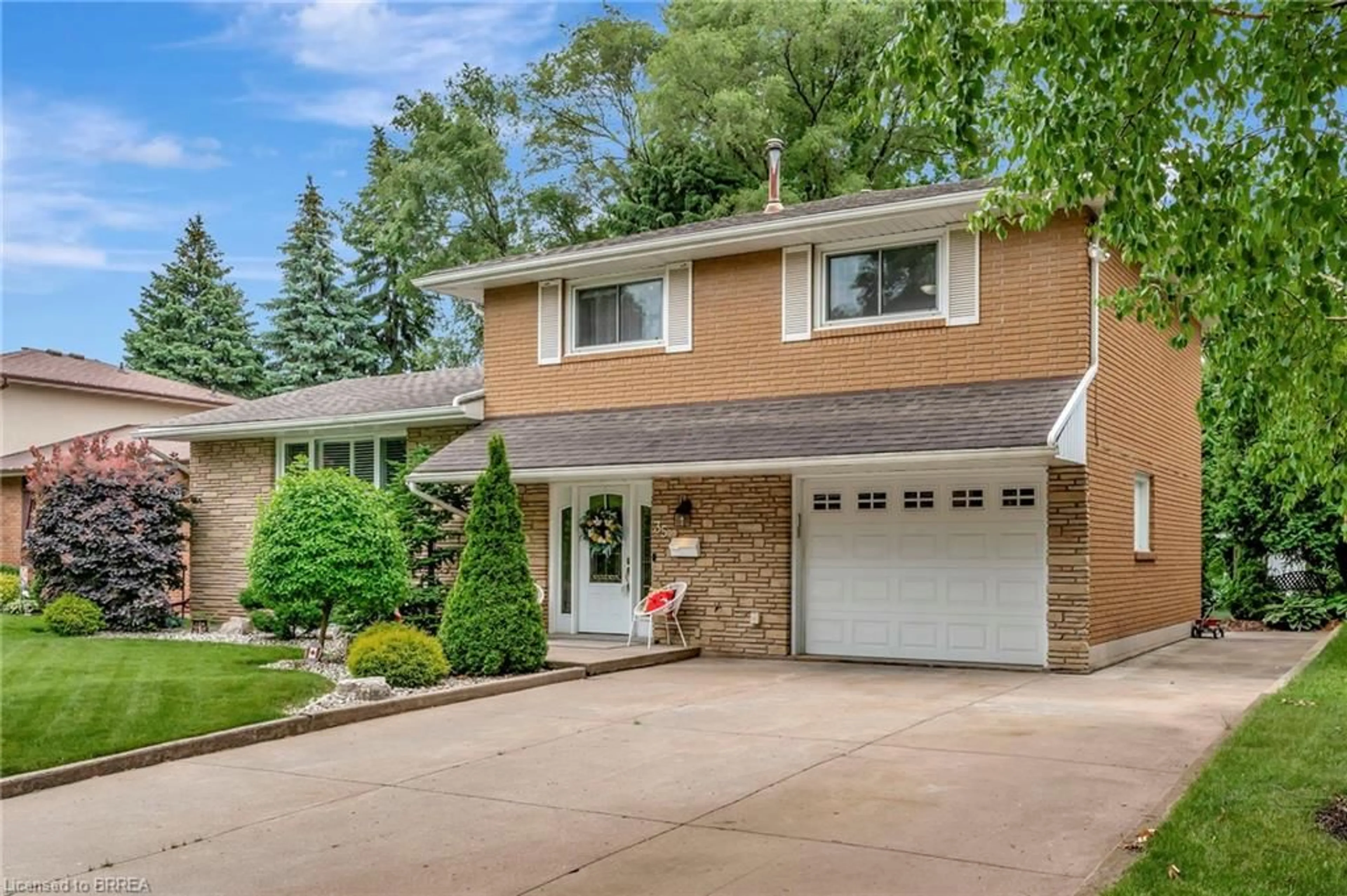 Home with brick exterior material, street for 35 Shalfleet Blvd, Brantford Ontario N3R 6L5