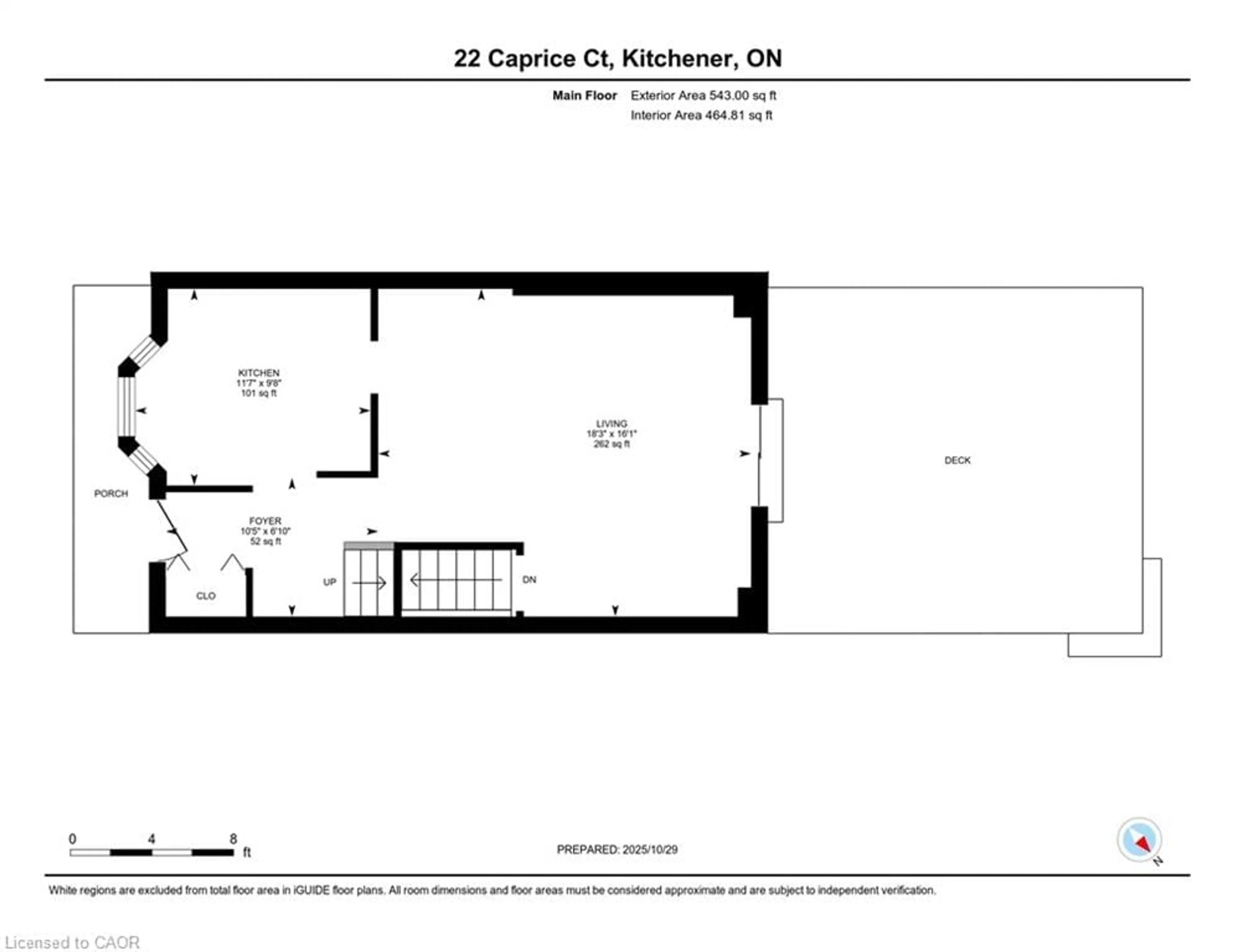 Floor plan for 22 Caprice Crt, Kitchener Ontario N2M 5M2