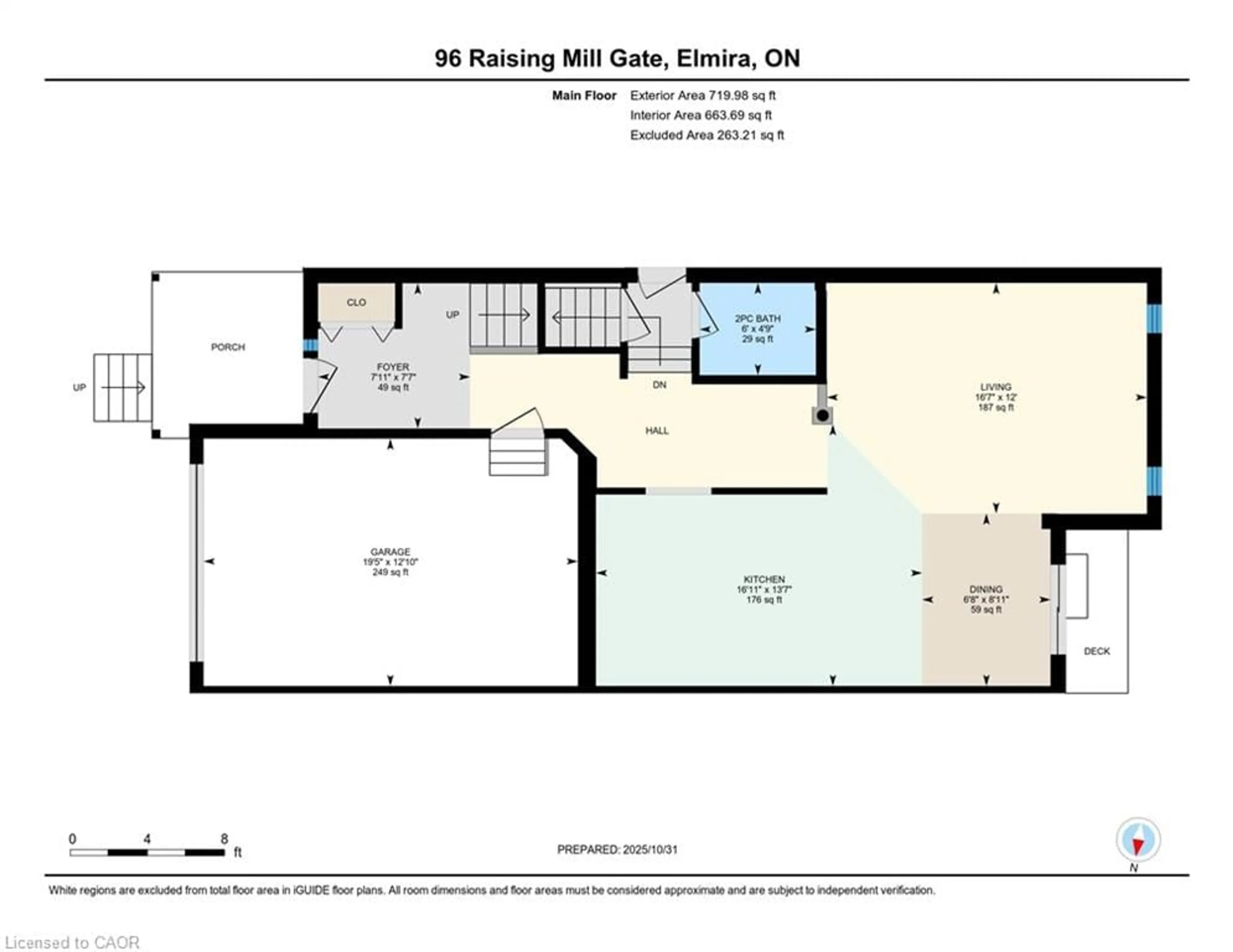 Floor plan for 96 Raising Mill Gate, Elmira Ontario N3B 3N7