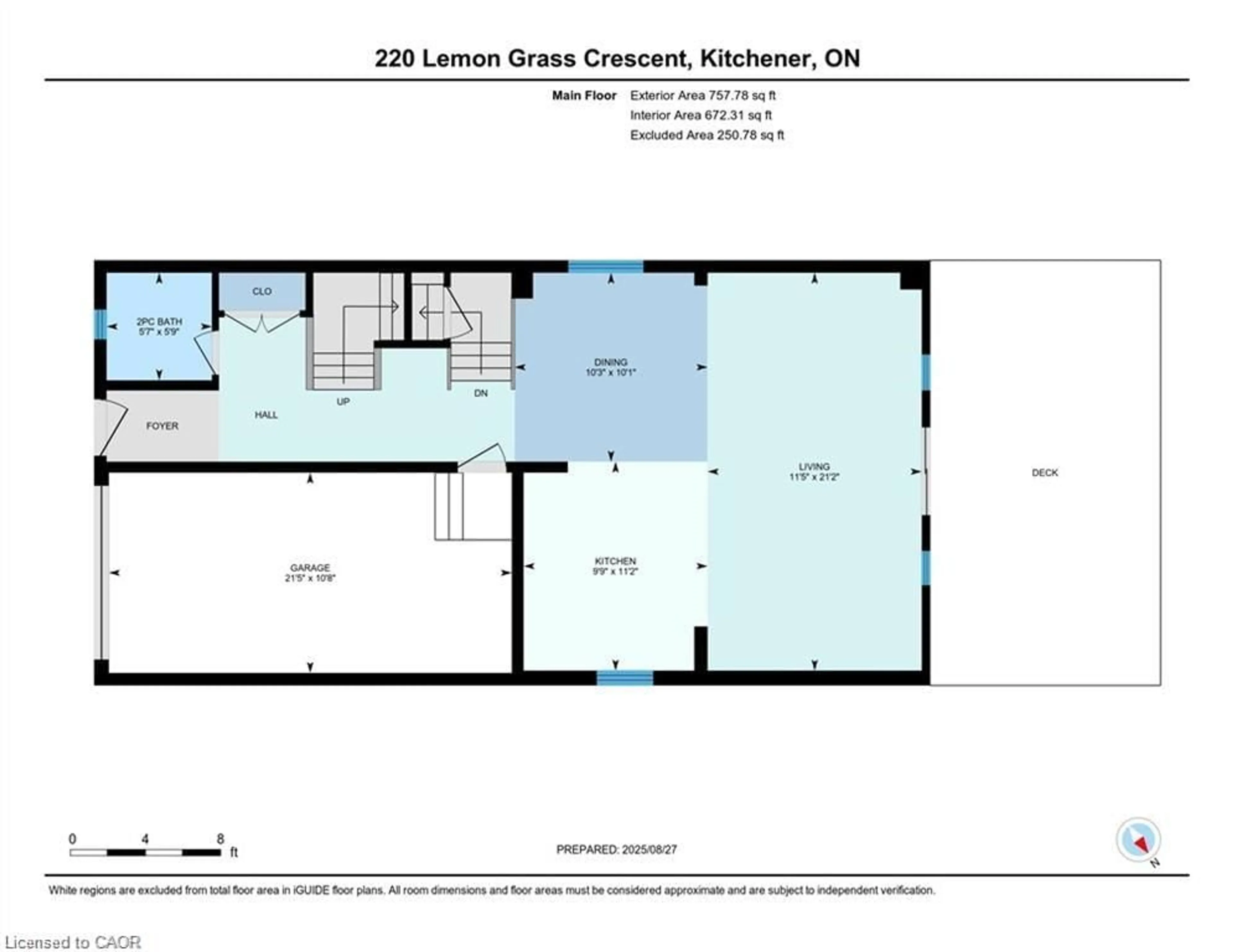 Floor plan for 220 Lemon Grass Cres, Kitchener Ontario N2N 3R7
