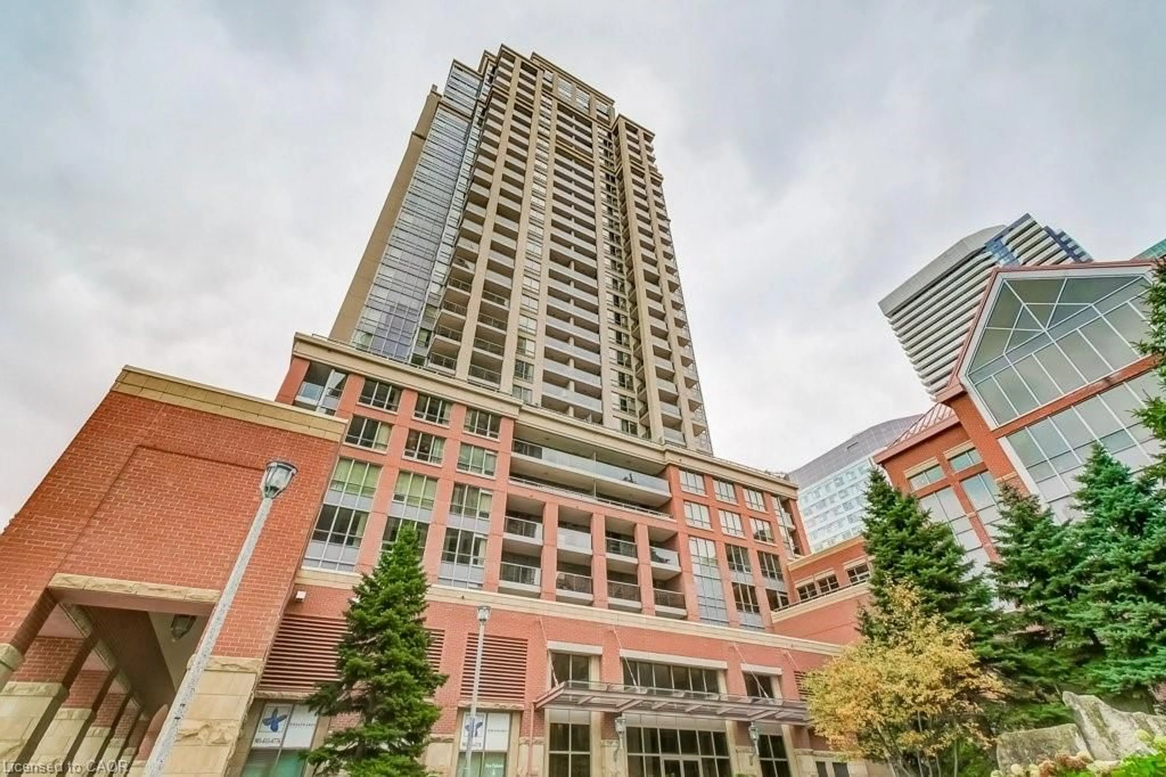 Patio, city buildings view from balcony for 4080 Living Arts Dr, Mississauga Ontario L5B 3N4