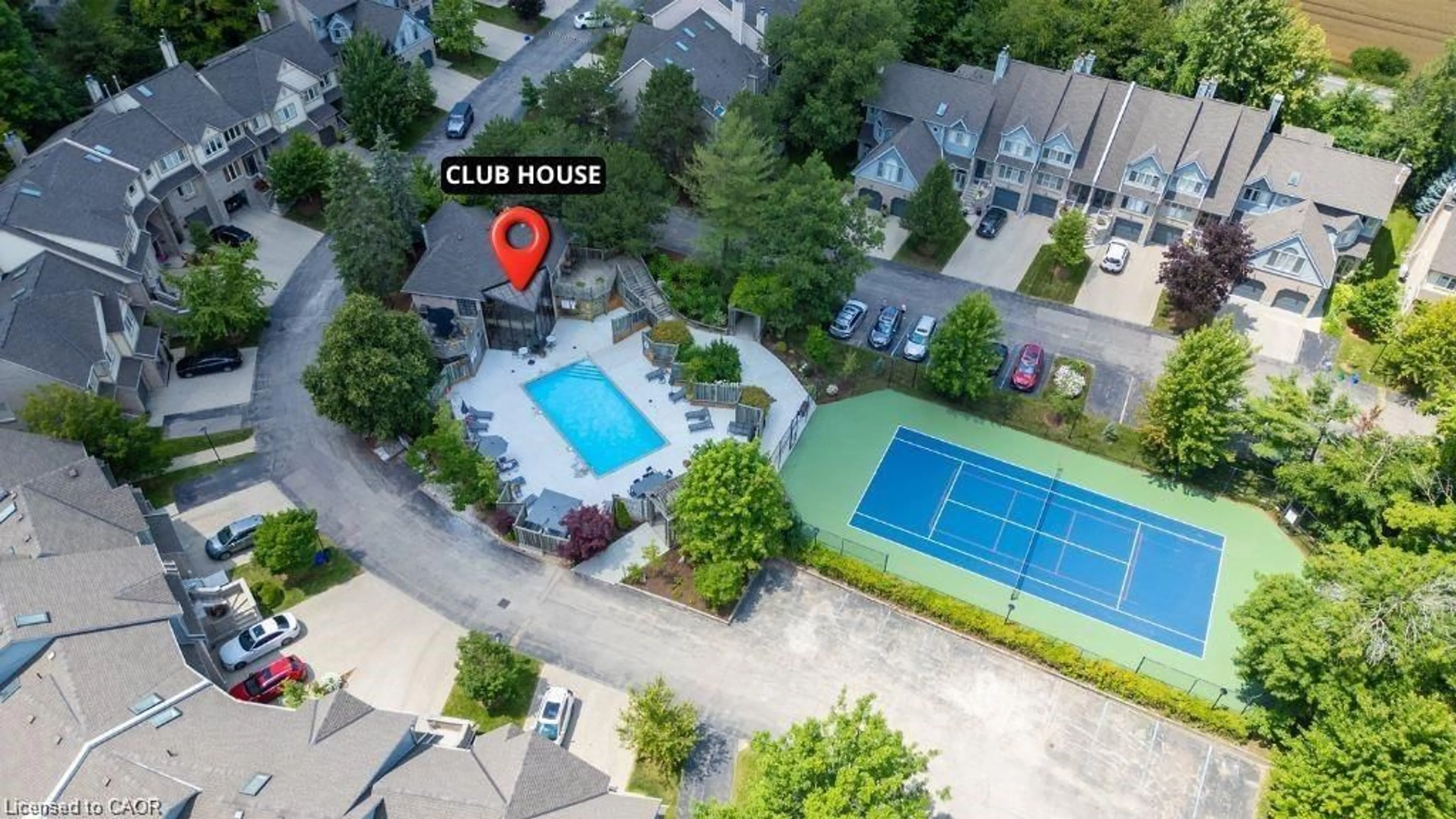 A pic from outside/outdoor area/front of a property/back of a property/a pic from drone, city buildings view from balcony for 225 Benjamin Rd #56, Waterloo Ontario N2V 1Z3