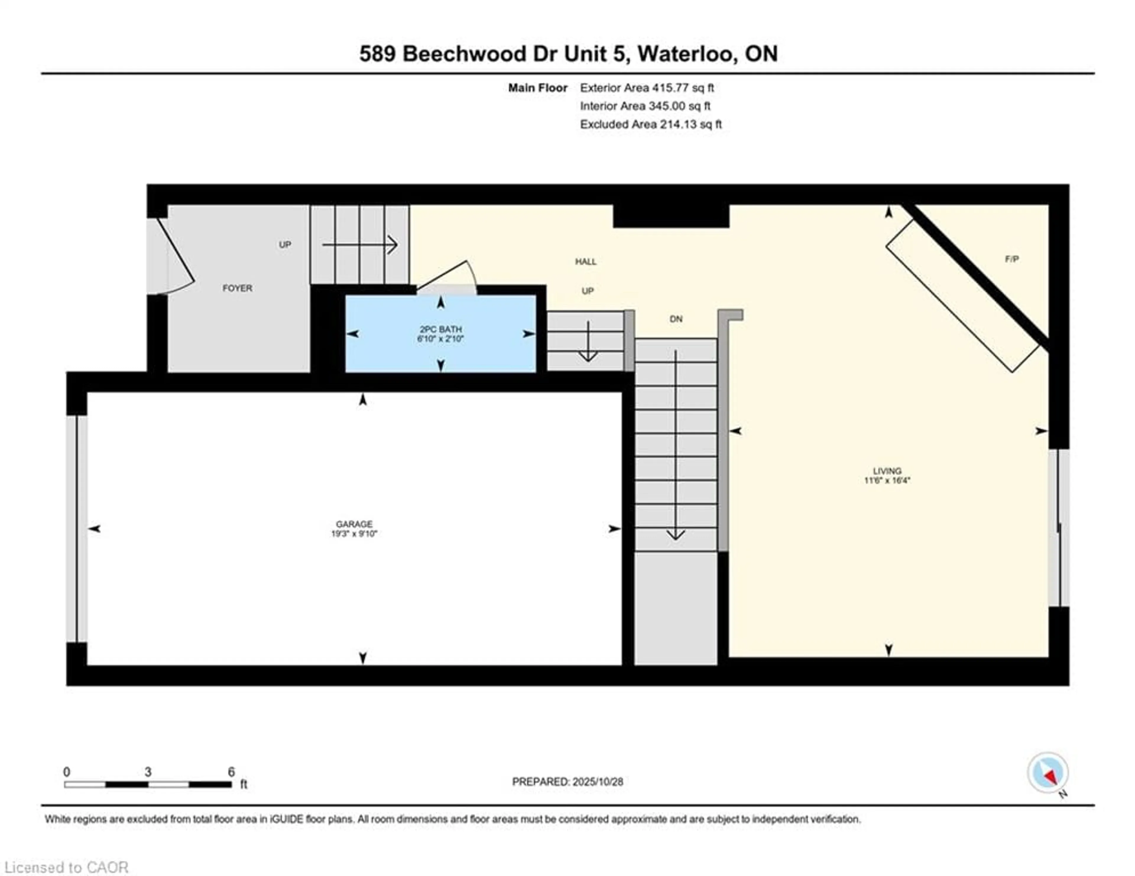 Floor plan for 589 Beechwood Dr #5, Waterloo Ontario N2T 2K9