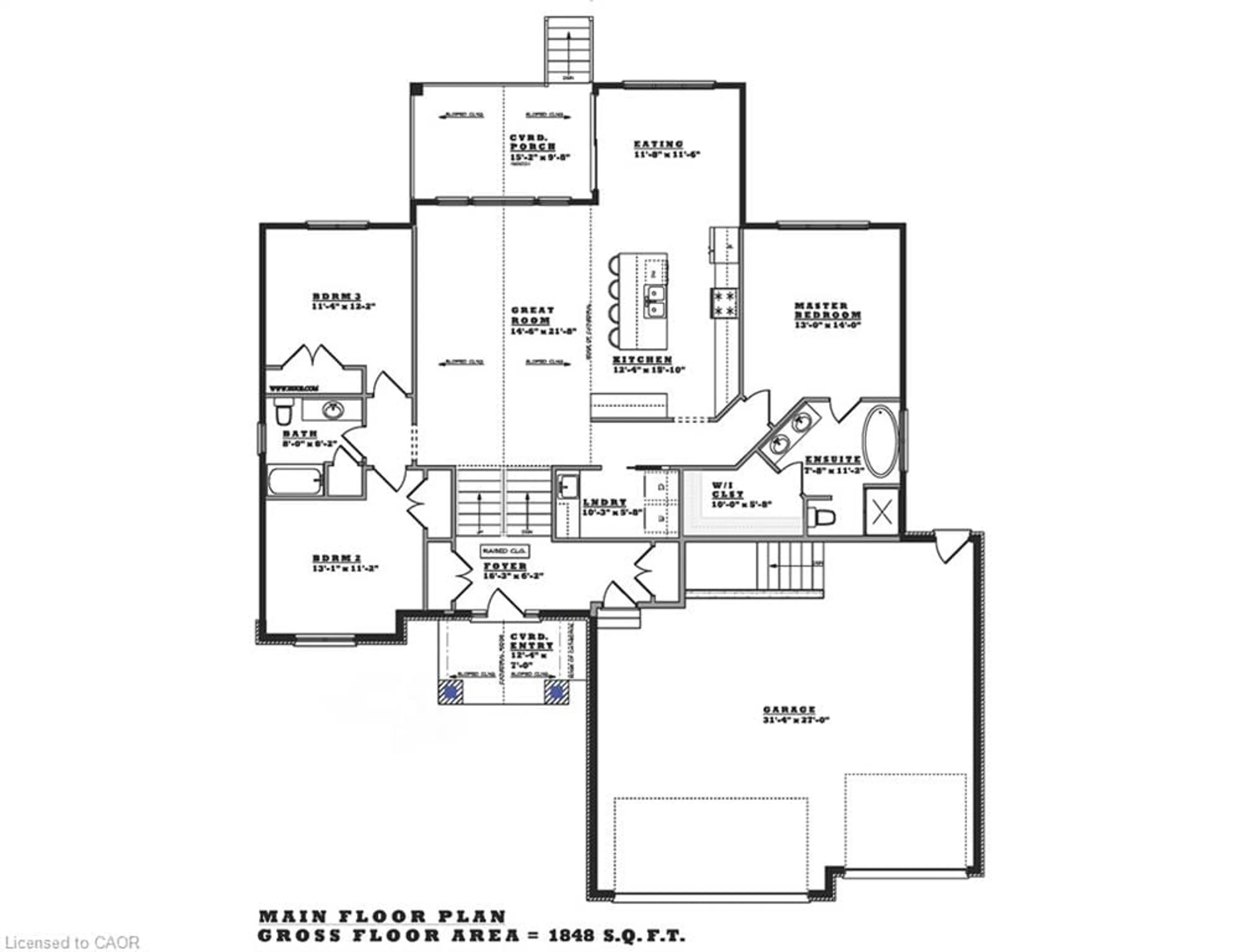 Floor plan for 1904 LOT 1 Turkey Point Rd, Simcoe Ontario N3Y 4J9