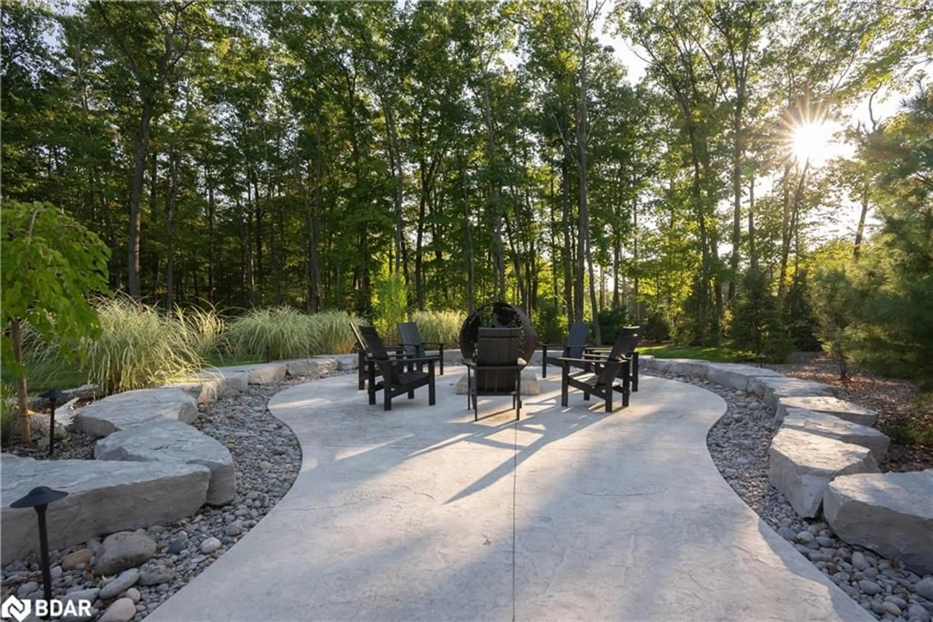 Patio, forest/trees view for 40 Algonquin Trail, Tiny Ontario L0L 2T0