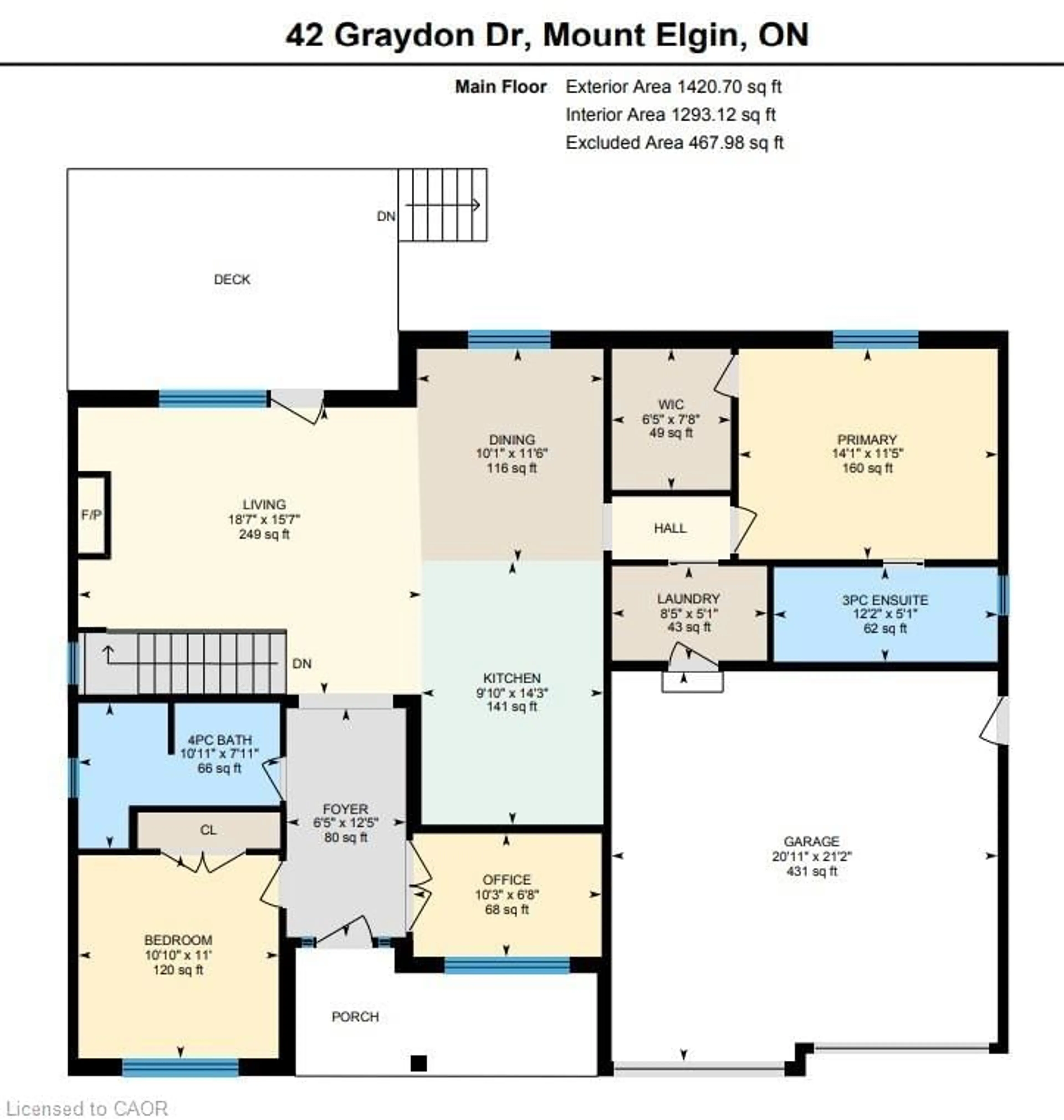 Floor plan for 42 Graydon Dr, Mount Elgin Ontario N0J 1N0