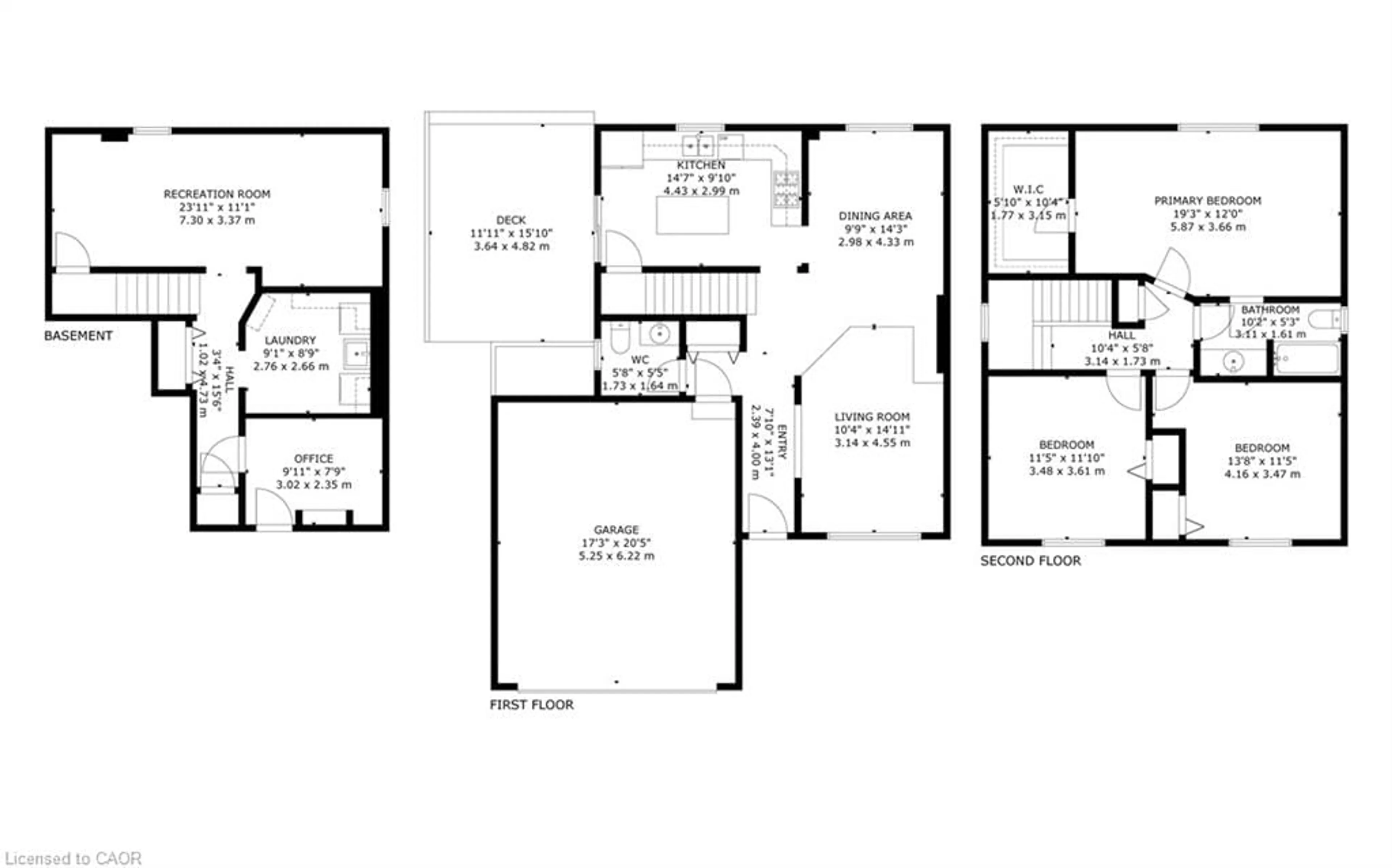 Floor plan for 176 Highland Rd, Hamilton Ontario L8J 2S6