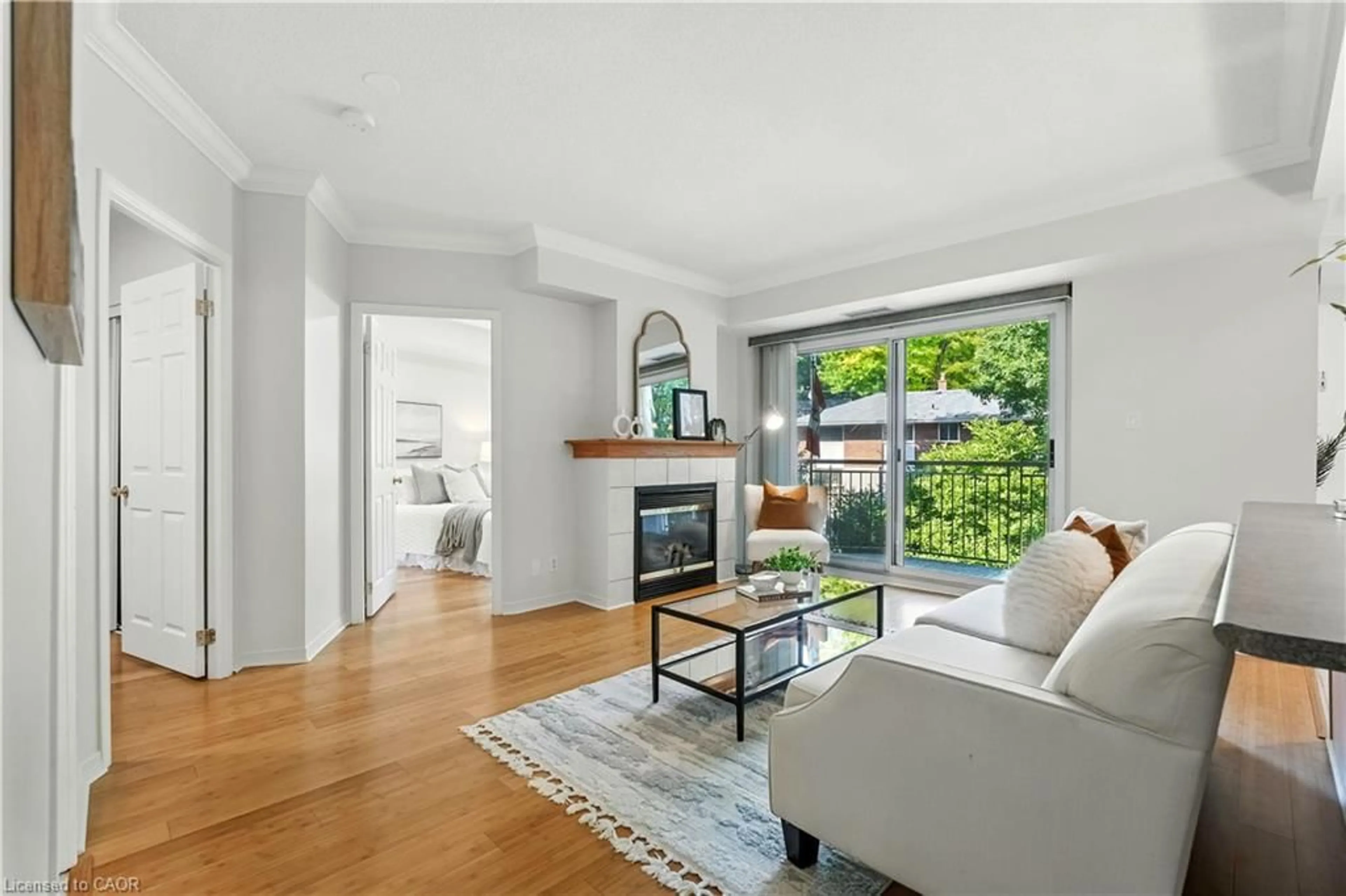 Living room with furniture, unknown for 24 Chapel St #206, Georgetown Ontario L7G 6A7