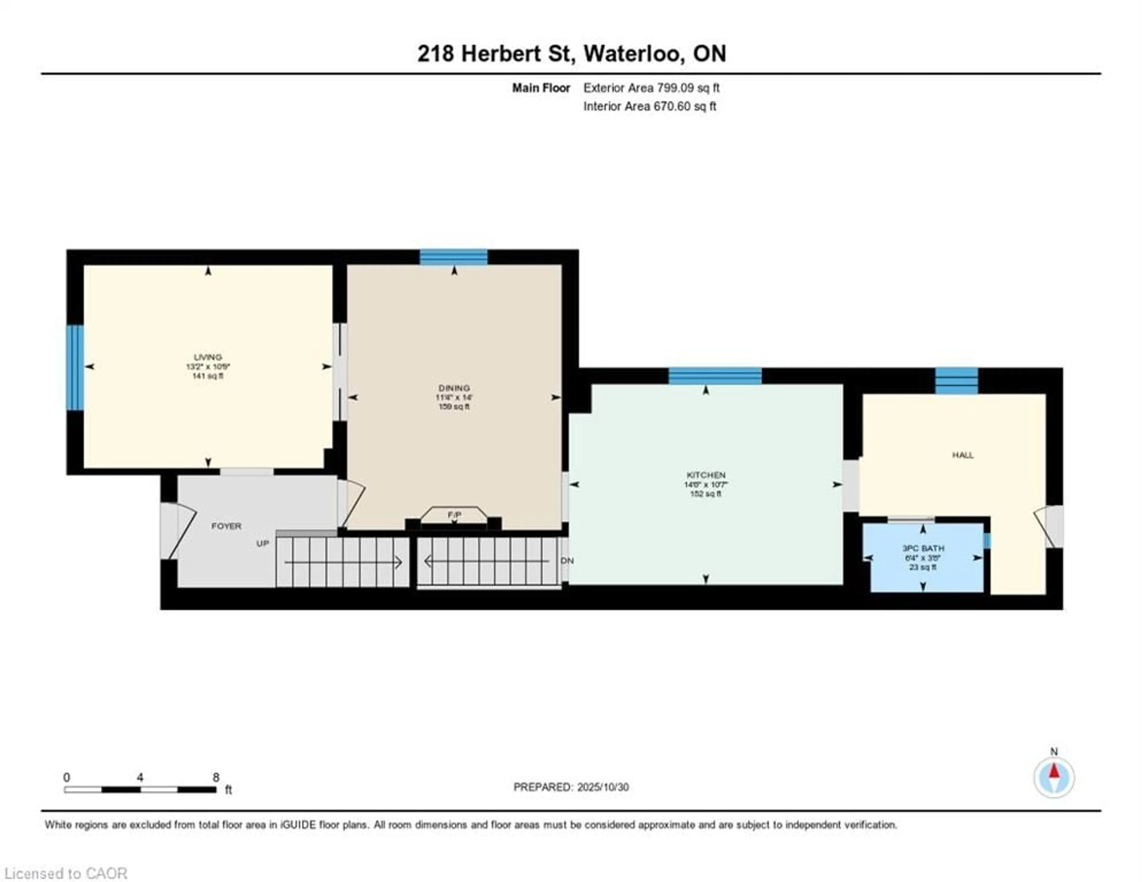 Floor plan for 218 Herbert St, Waterloo Ontario N2J 1T9