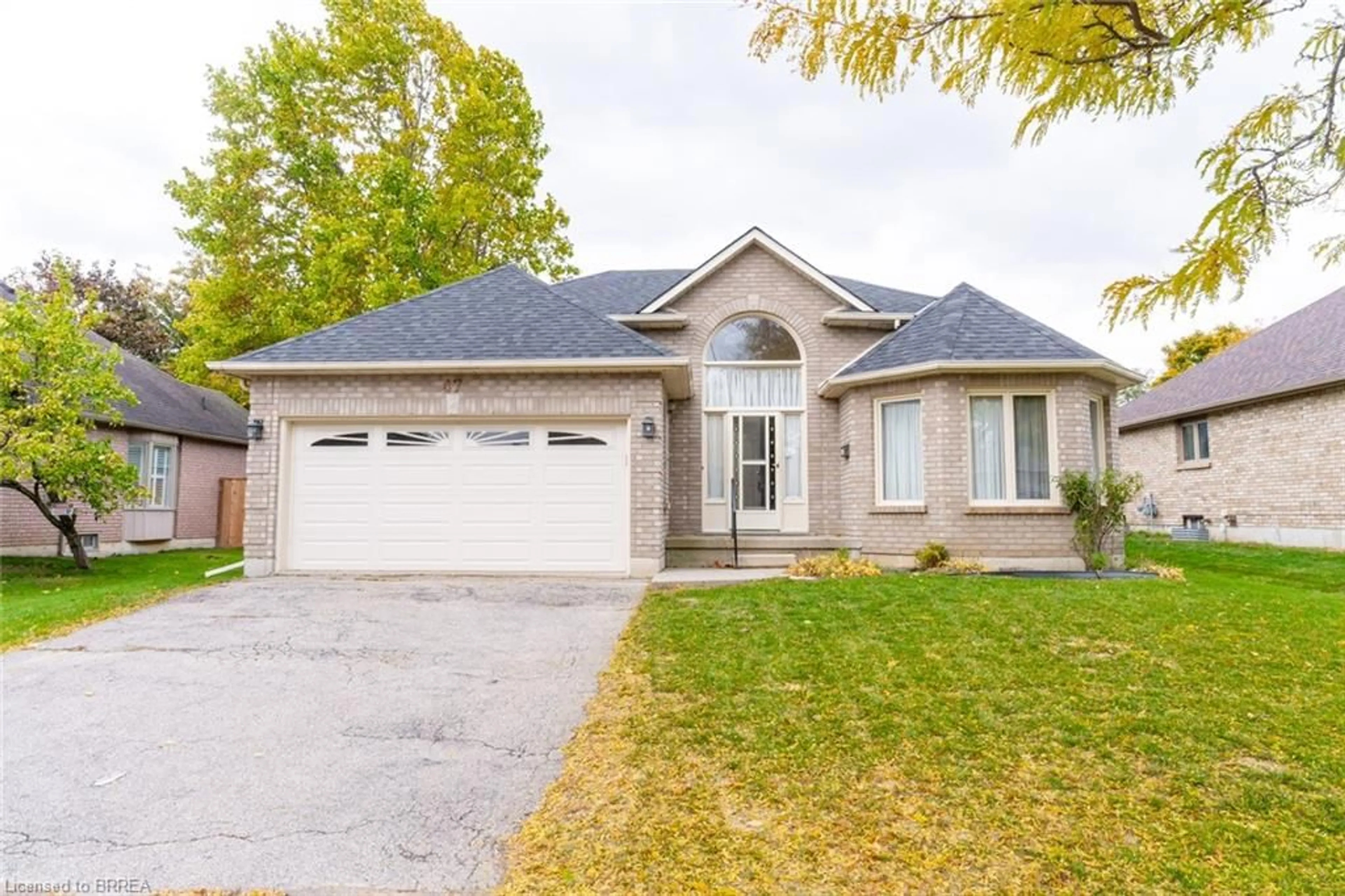 Home with brick exterior material, street for 47 Maplecrest Lane, Brantford Ontario N3R 7T9