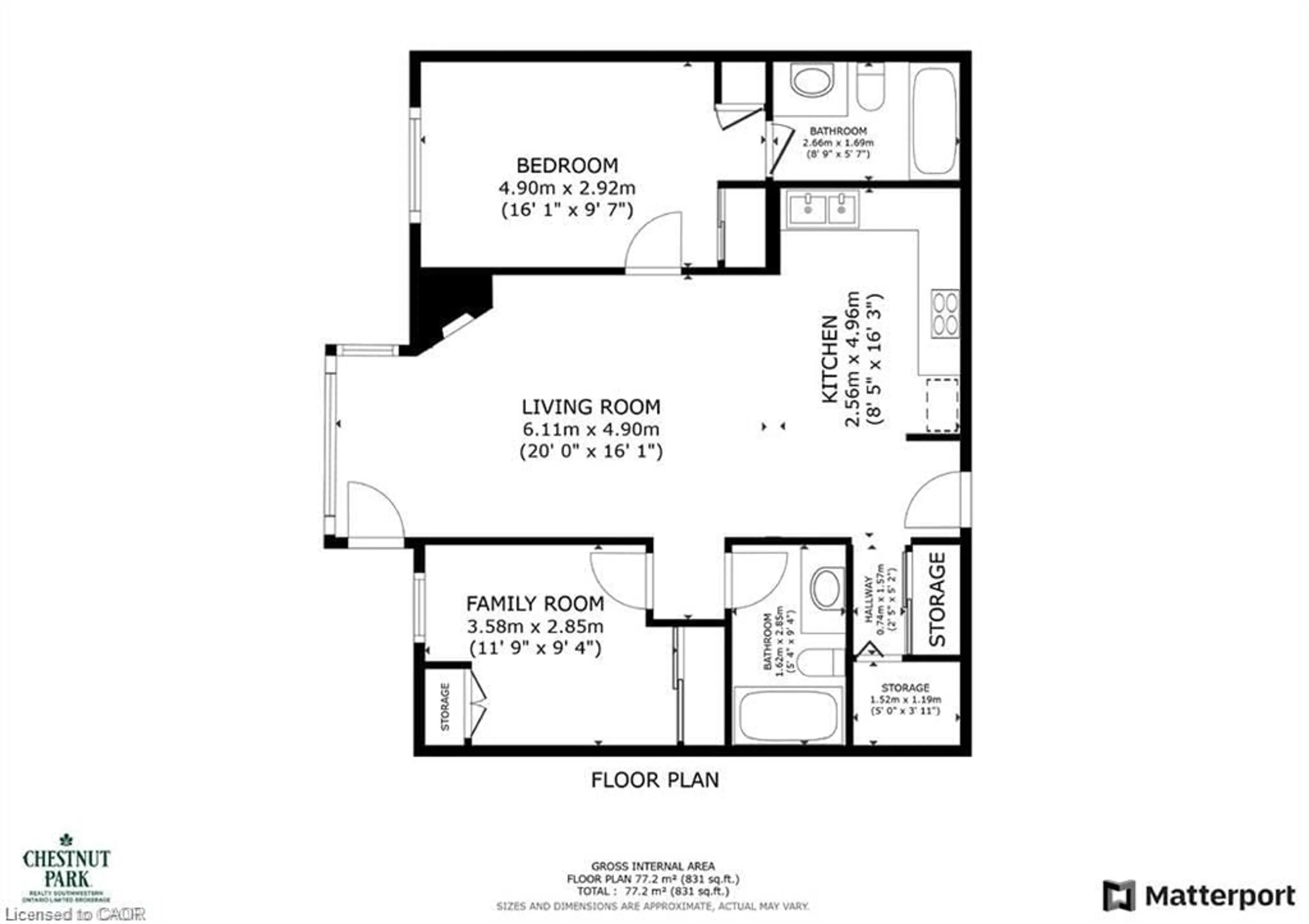 Floor plan for 15 Hofstetter Ave #403, Kitchener Ontario N2A 3Z7