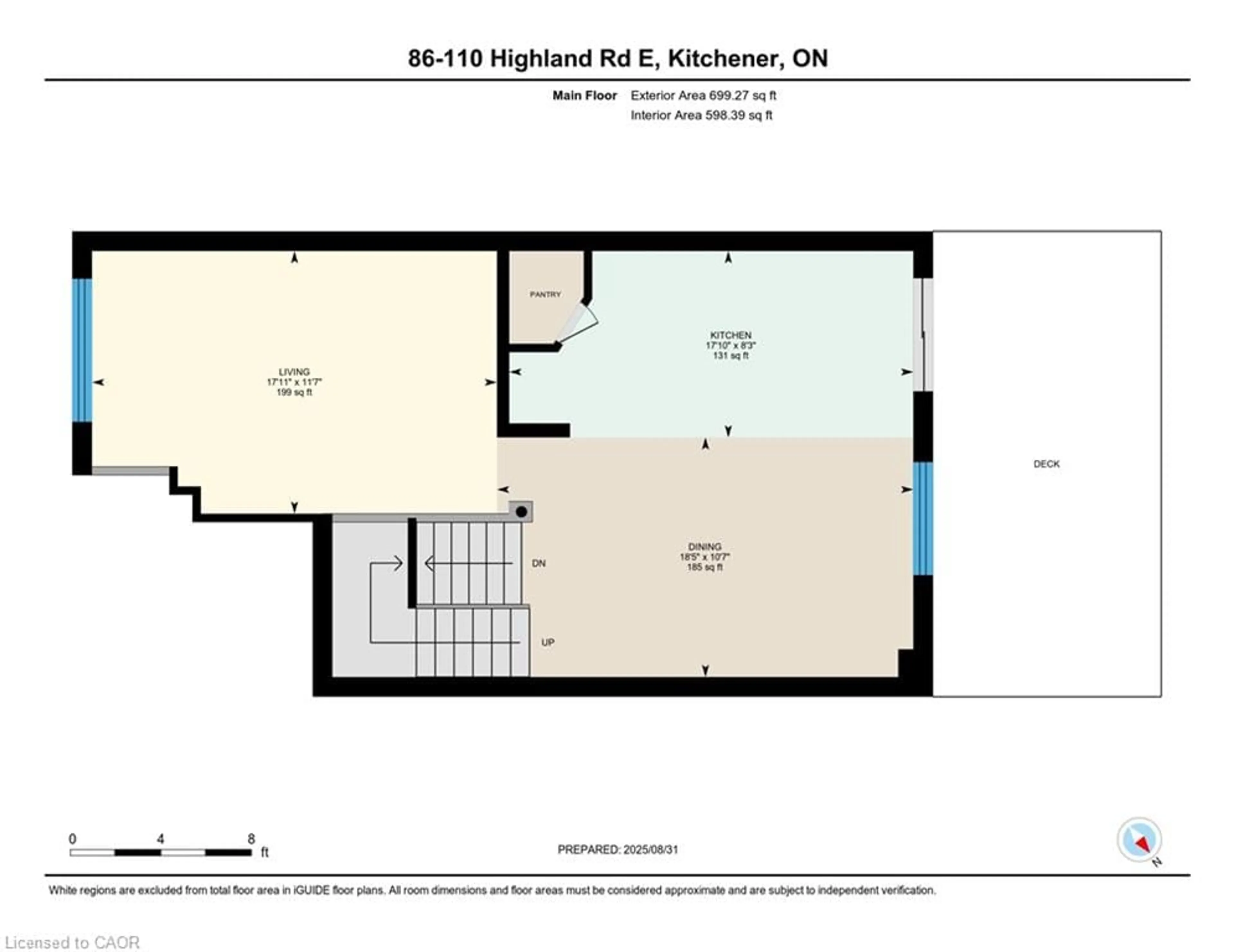 Floor plan for 110 Highland Rd #86, Kitchener Ontario N2M 3S1