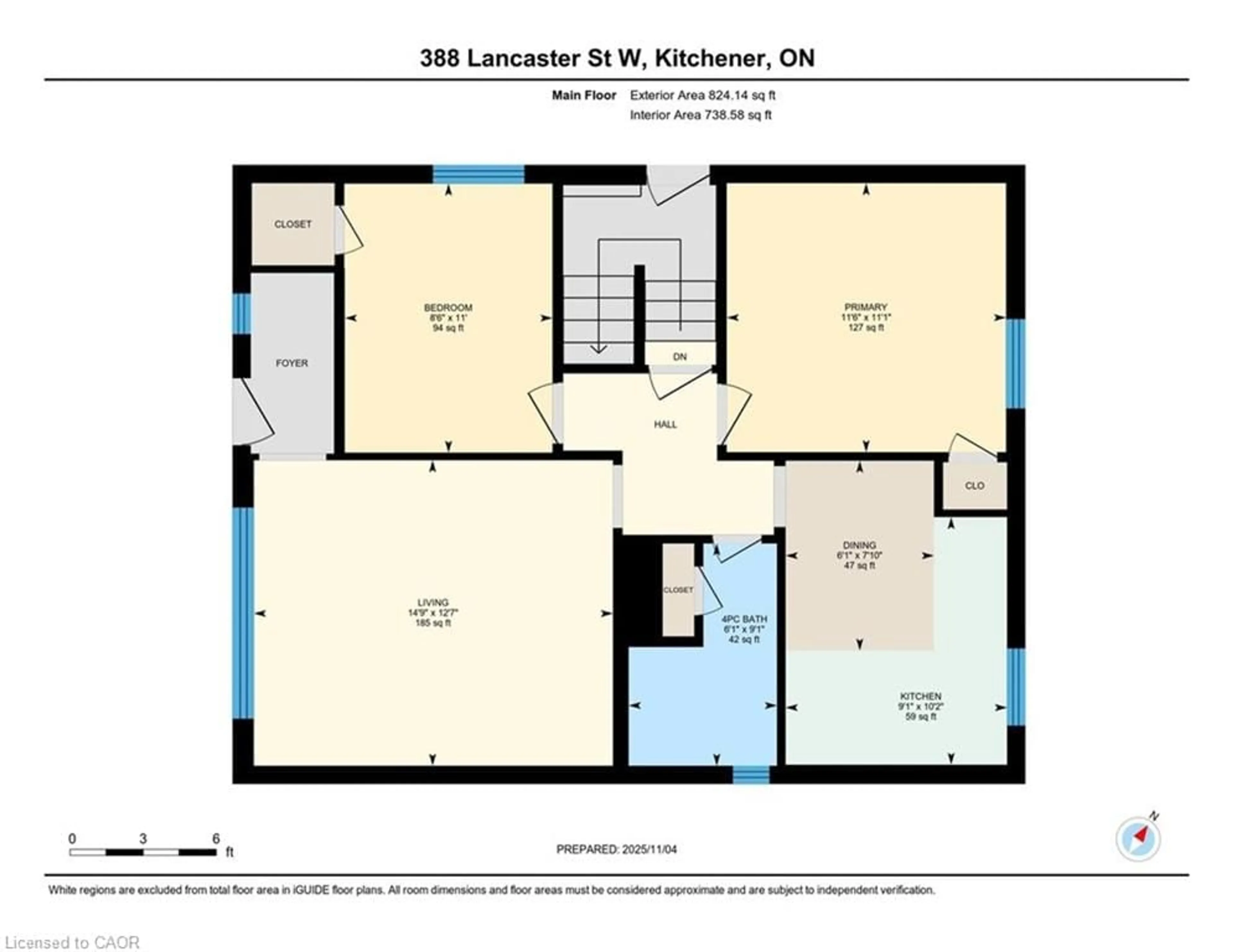 Floor plan for 388 Lancaster St, Kitchener Ontario N2H 4V7