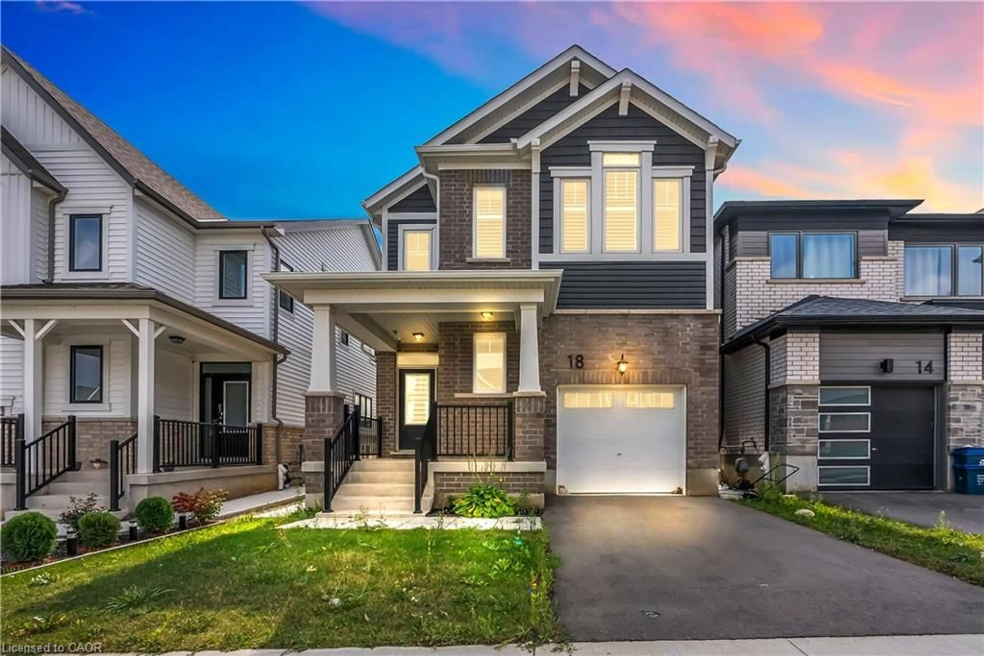 Home with brick exterior material, street for 18 Saxony St, Kitchener Ontario N2R 0S3