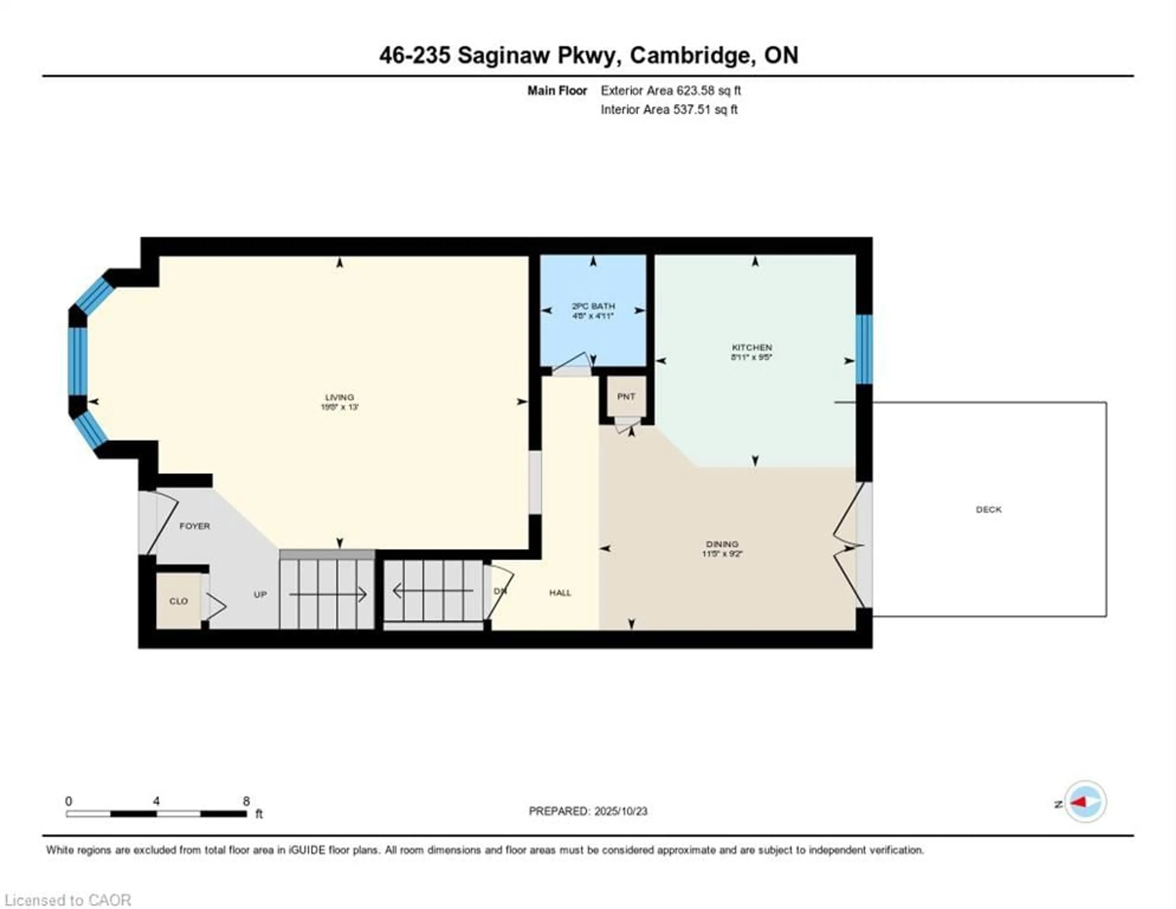 Floor plan for 235 Saginaw Pky #46, Cambridge Ontario N1T 1X4
