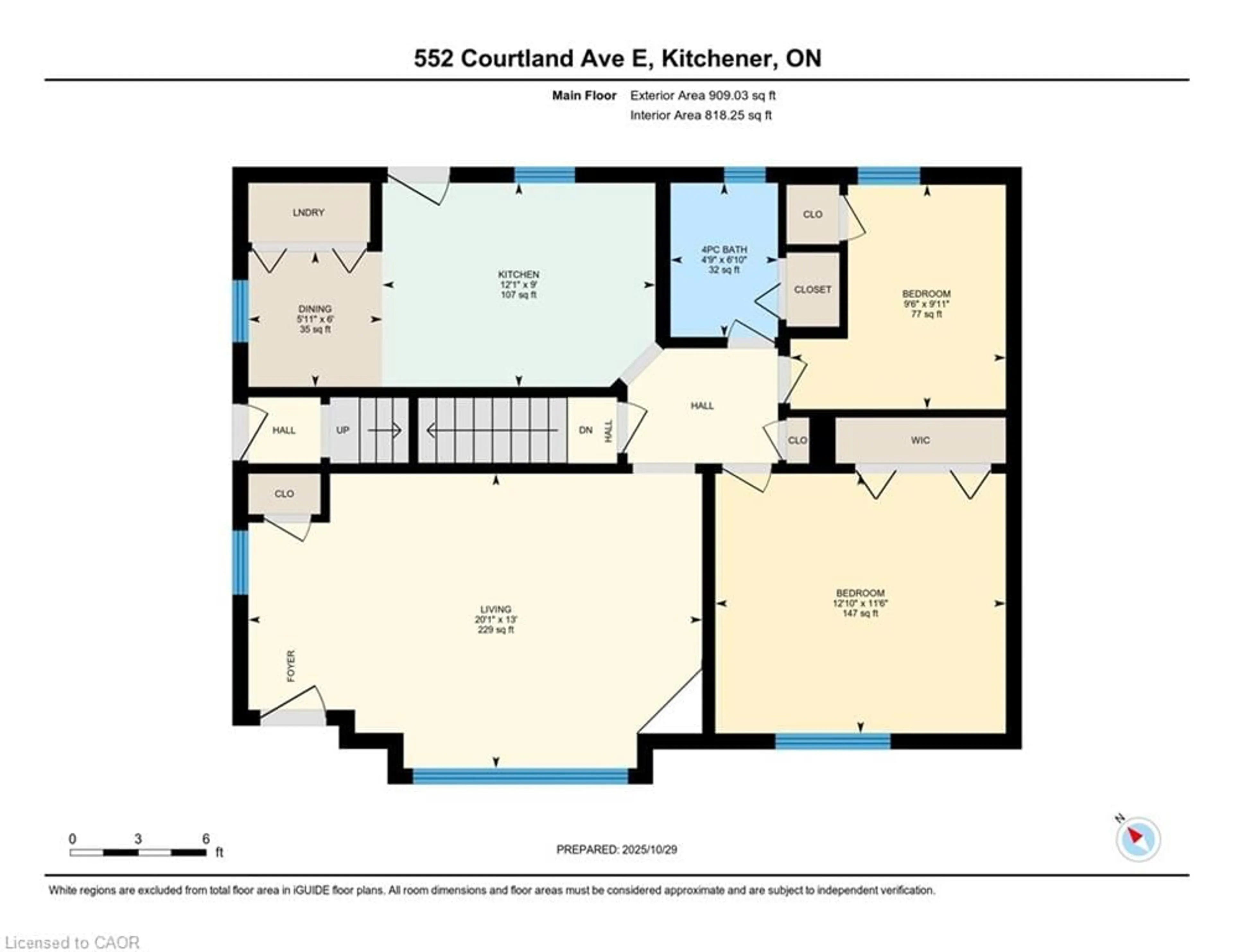 Floor plan for 552 Courtland Ave, Kitchener Ontario N2G 2W8